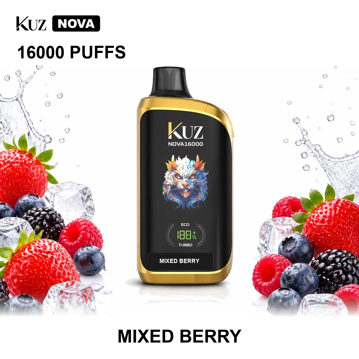 Mixed Berry KUZ Nova 16000 Puffs