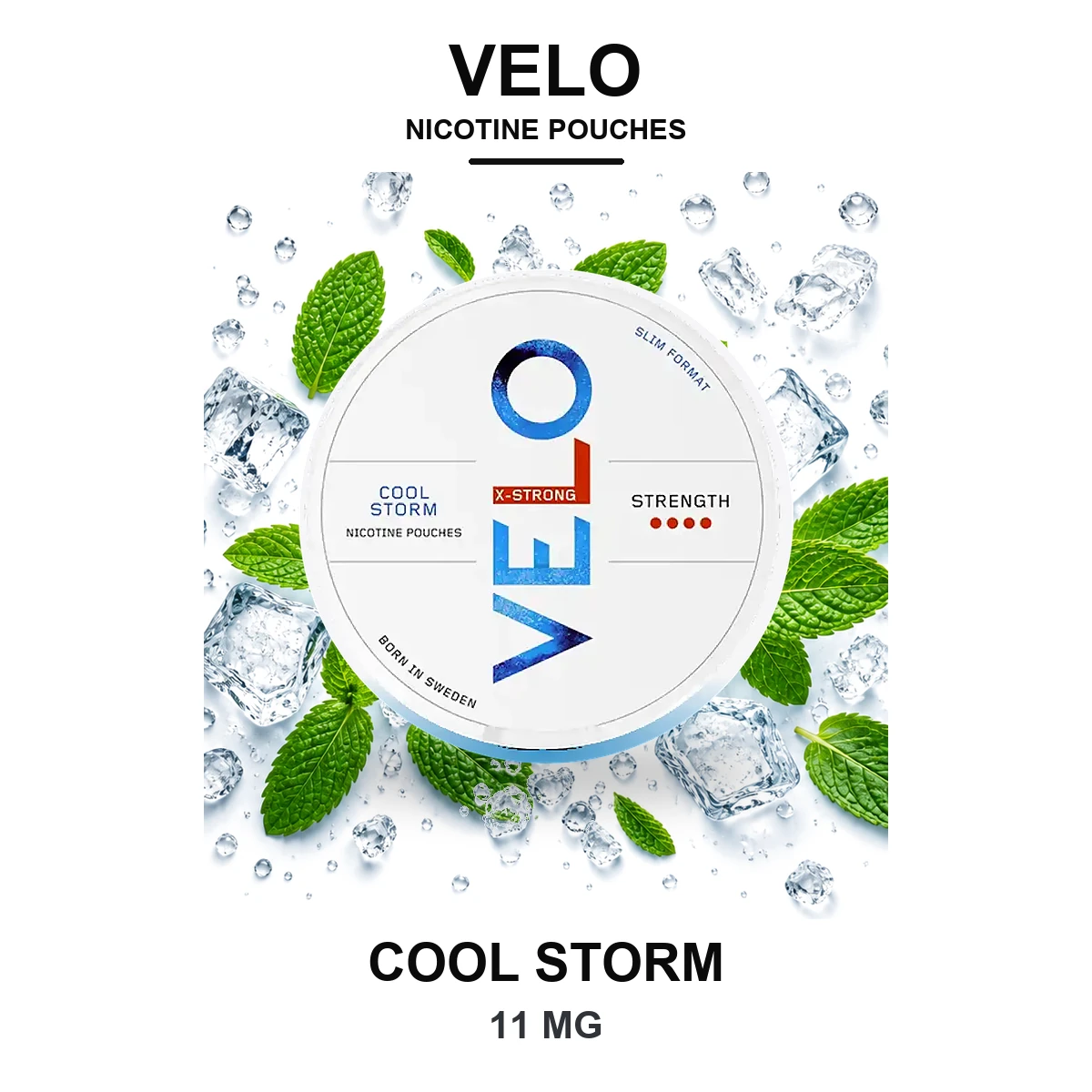 VELO Cool Storm Slim 11mg Nicotine Pouches