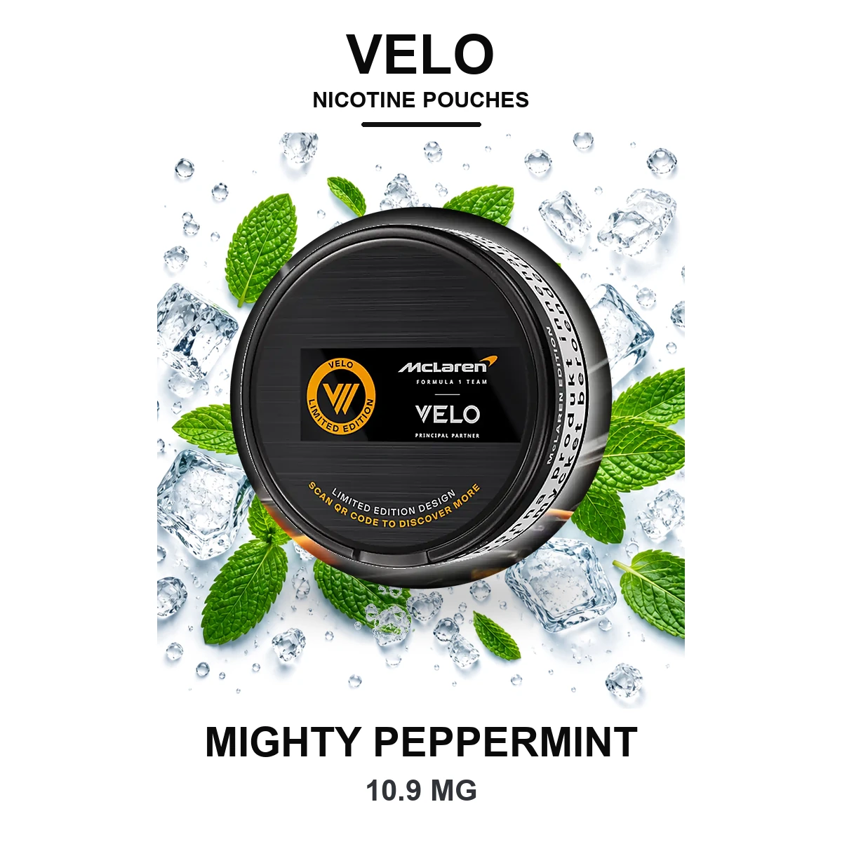 VELO McLaren Mighty Peppermint 10.9mg Nicotine Pouches