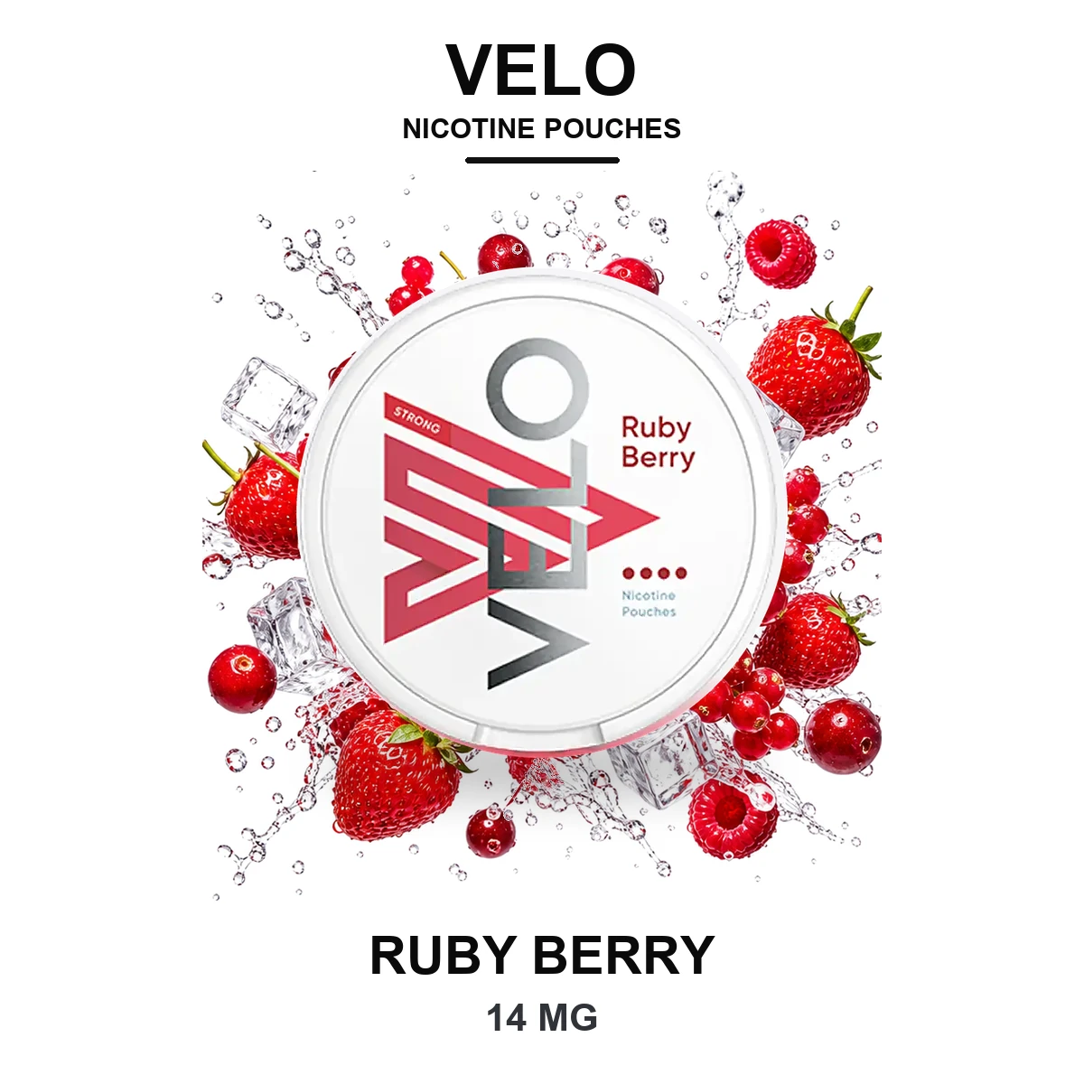 VELO Ruby Berry 14mg Nicotine Pouches