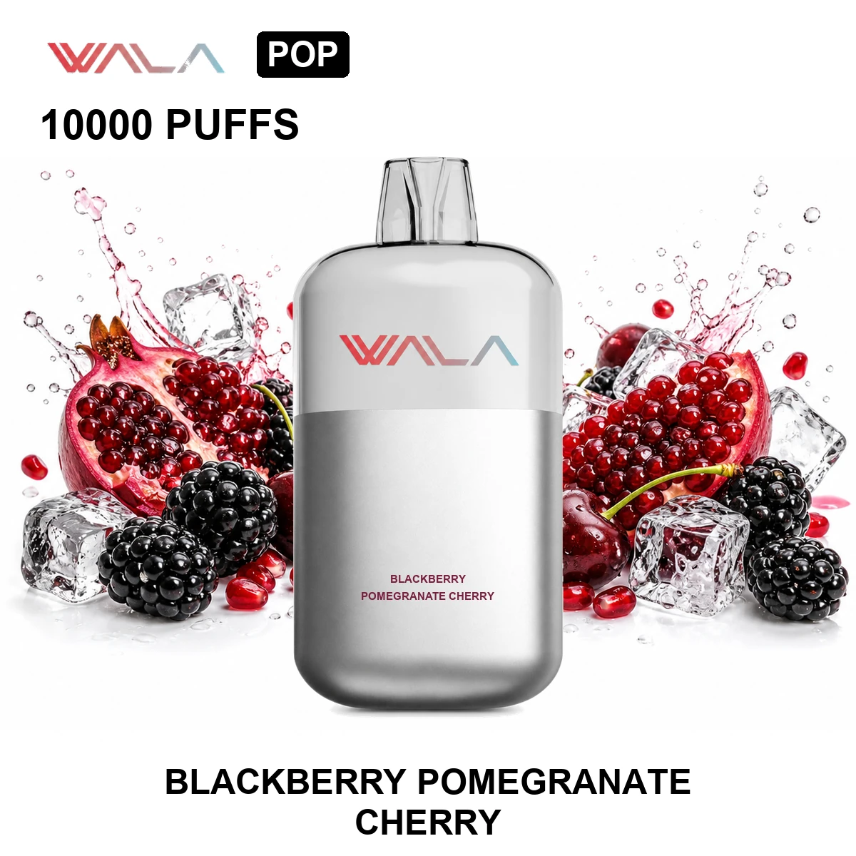 Blackberry Pomegranate Cherry WALA POP 10000 Puffs