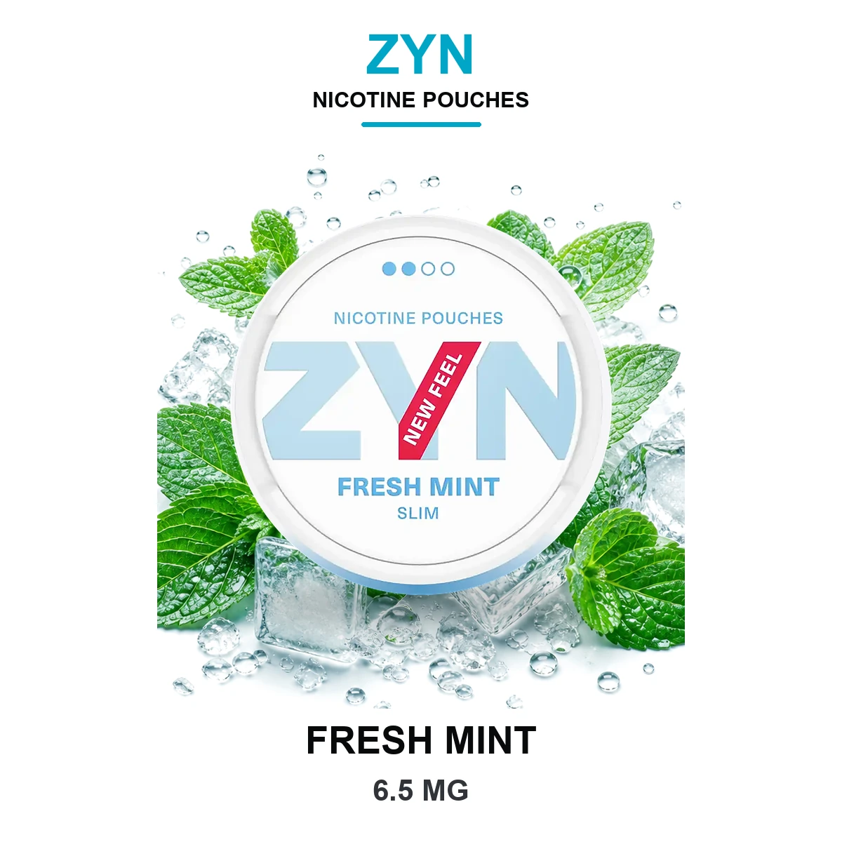 ZYN Fresh Mint Slim 6.5mg Nicotine Pouches