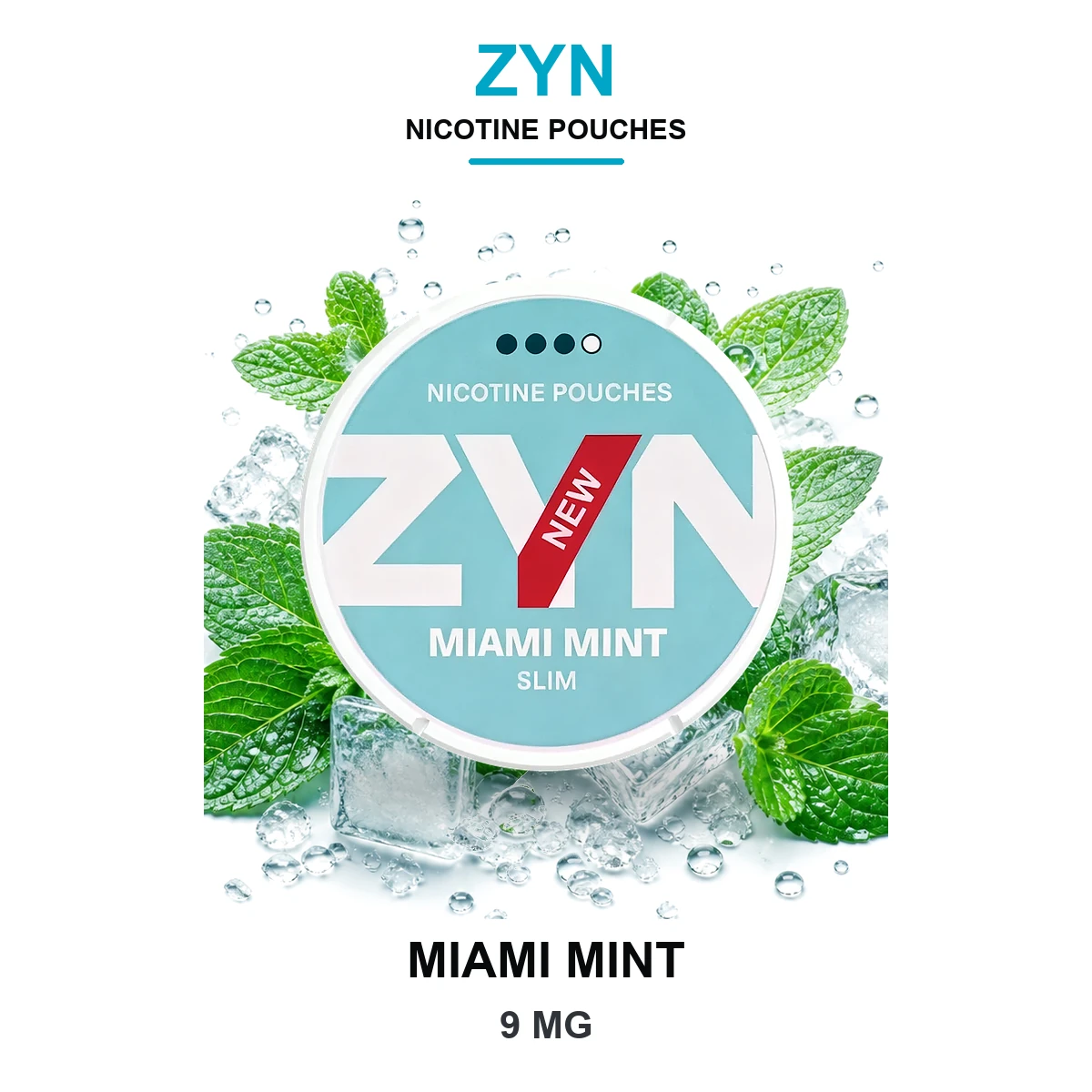 ZYN Miami Mint 9mg Nicotine Pouches