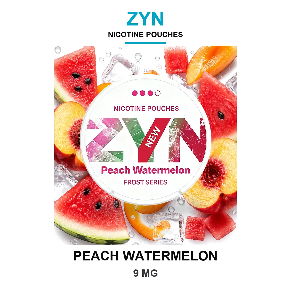 ZYN Peach Watermelon 9mg Nicotine Pouches