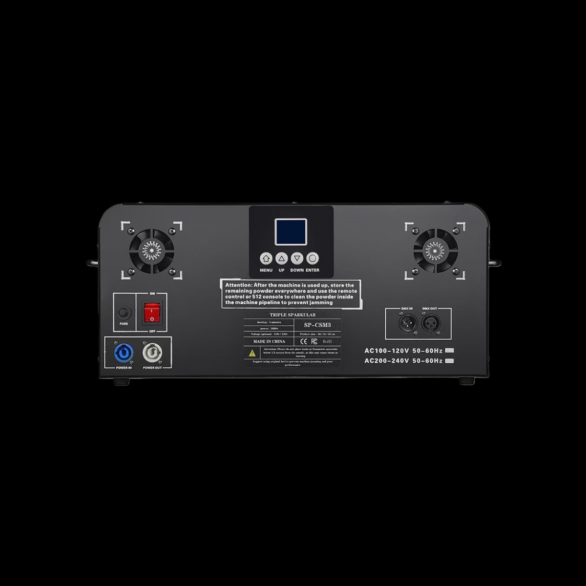 Three-nozzle cold spark machine