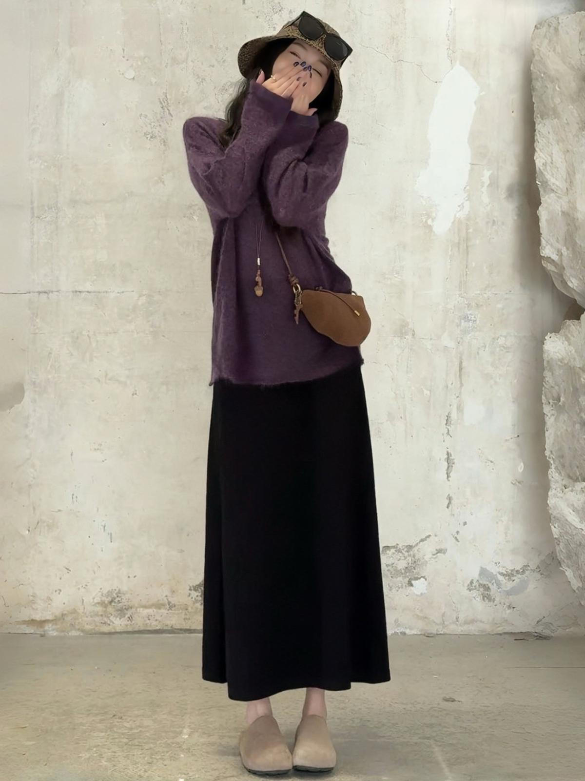 【巨溫柔】秋日慵懶風韓系套裝 針織毛衣+半身裙套裝