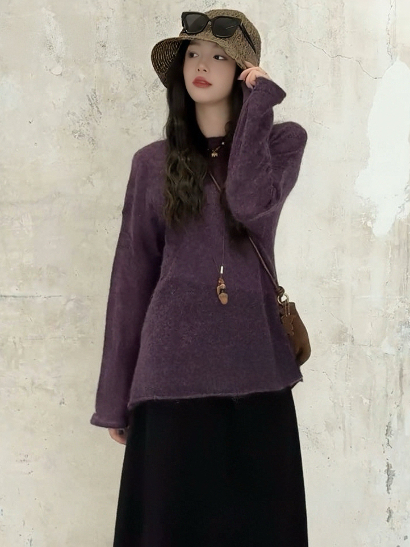 【巨溫柔】秋日慵懶風韓系套裝 針織毛衣+半身裙套裝