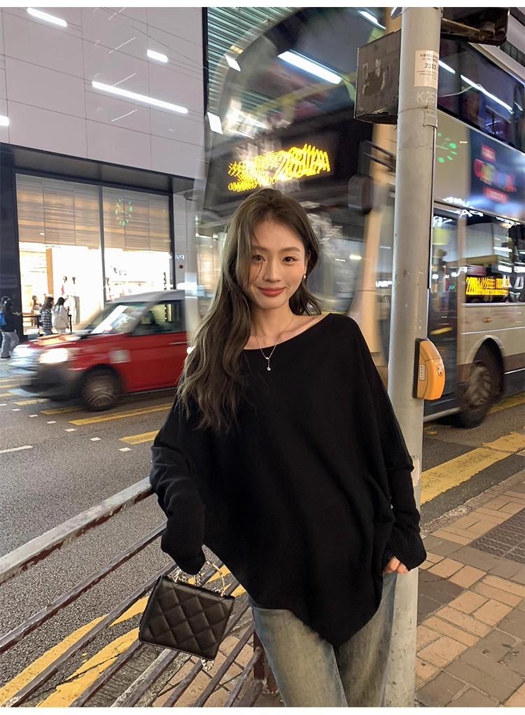 日系風 文藝穿搭 蝙蝠袖針織毛衣+針織馬甲+裙褲 ｜氣質穿搭