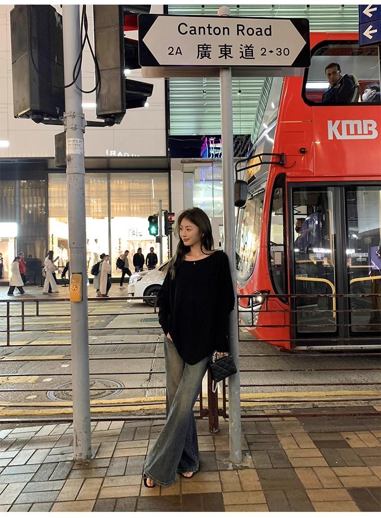 日系風 文藝穿搭 蝙蝠袖針織毛衣+針織馬甲+裙褲 ｜氣質穿搭