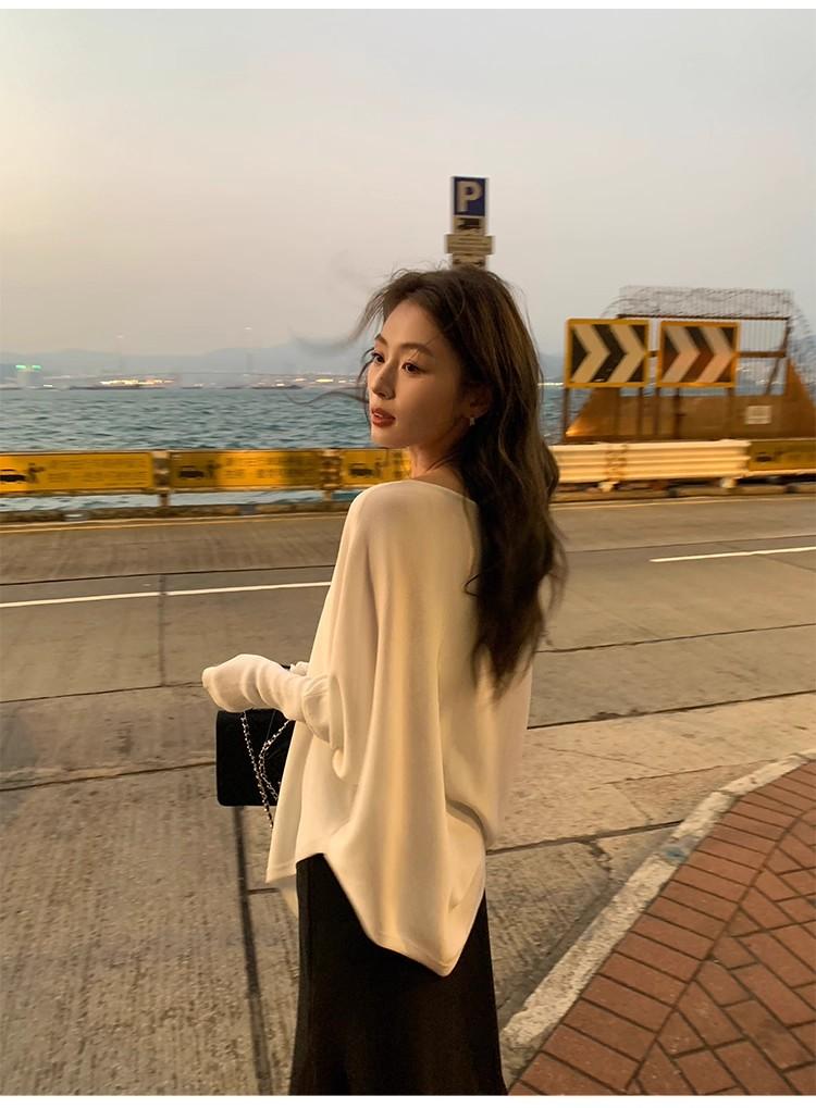 日系風 文藝穿搭 蝙蝠袖針織毛衣+針織馬甲+裙褲 ｜氣質穿搭