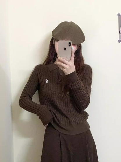 日系慵懶風三件套 馬甲外套+針織上衣+闊腿褲｜文藝氣質風