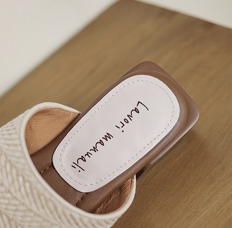 「復古風」編織單鞋 法式優雅風 休閒度假感 3CM高 ｜鞋面舒適柔軟