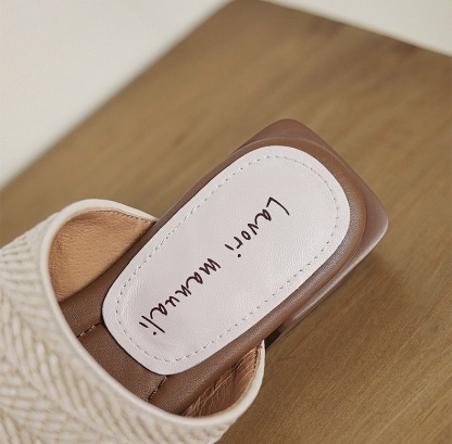 「復古風」編織單鞋 法式優雅風 休閒度假感 3CM高 ｜鞋面舒適柔軟