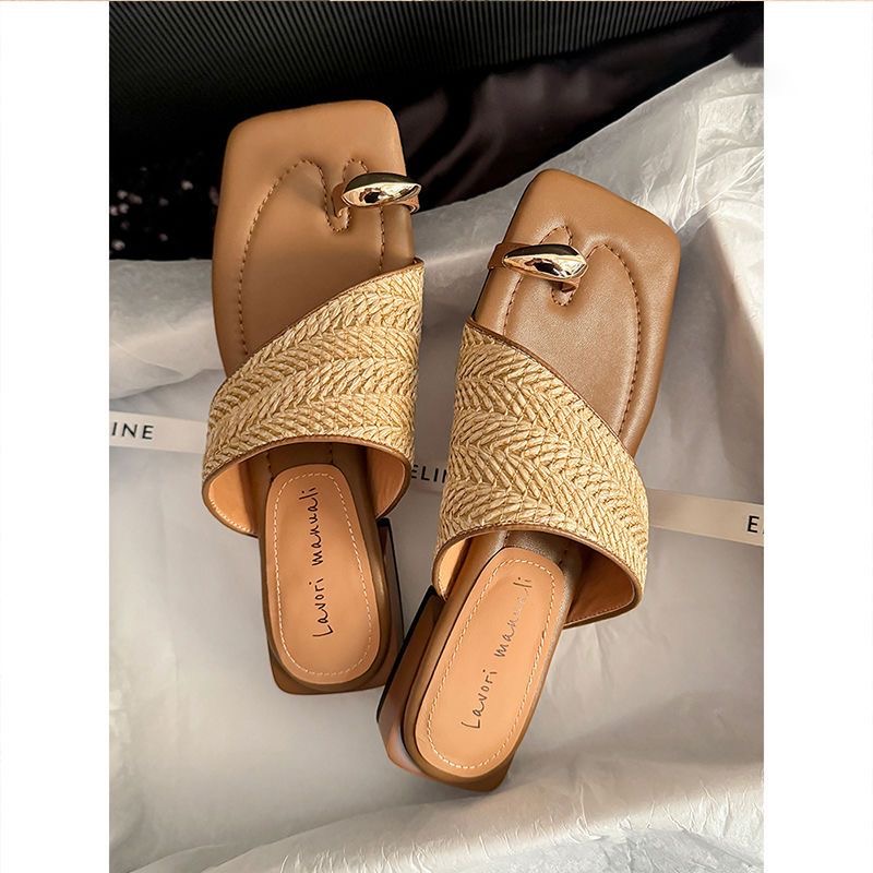 「復古風」編織單鞋 法式優雅風 休閒度假感 3CM高 ｜鞋面舒適柔軟