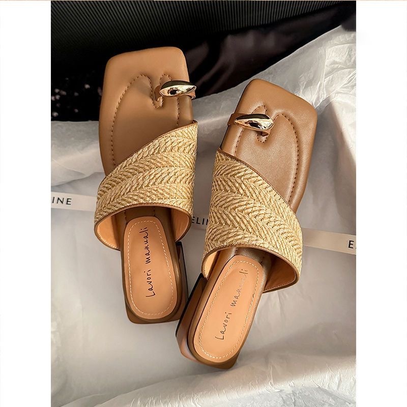 「復古風」編織單鞋 法式優雅風 休閒度假感 3CM高 ｜鞋面舒適柔軟