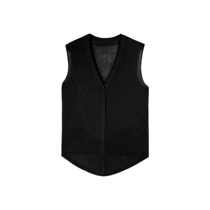 「限量」 老錢風 V領針織無袖上衣 輕薄設計感｜性感知性 通勤百搭