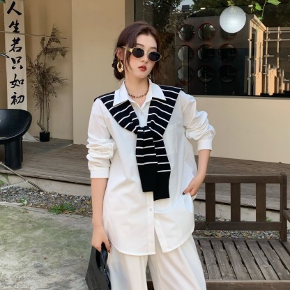 「限量特製款」妮娜自留 休閒氣質老錢風 長袖+長褲+披風套裝 寬鬆百搭 不透色不透肉