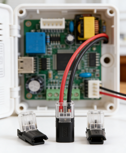 ตัวต่อสายไฟ LED แบบล็อค ไม่ต้องบัดกรี เชื่อมต่อง่าย แน่นหนา สำหรับมืออาชีพ
