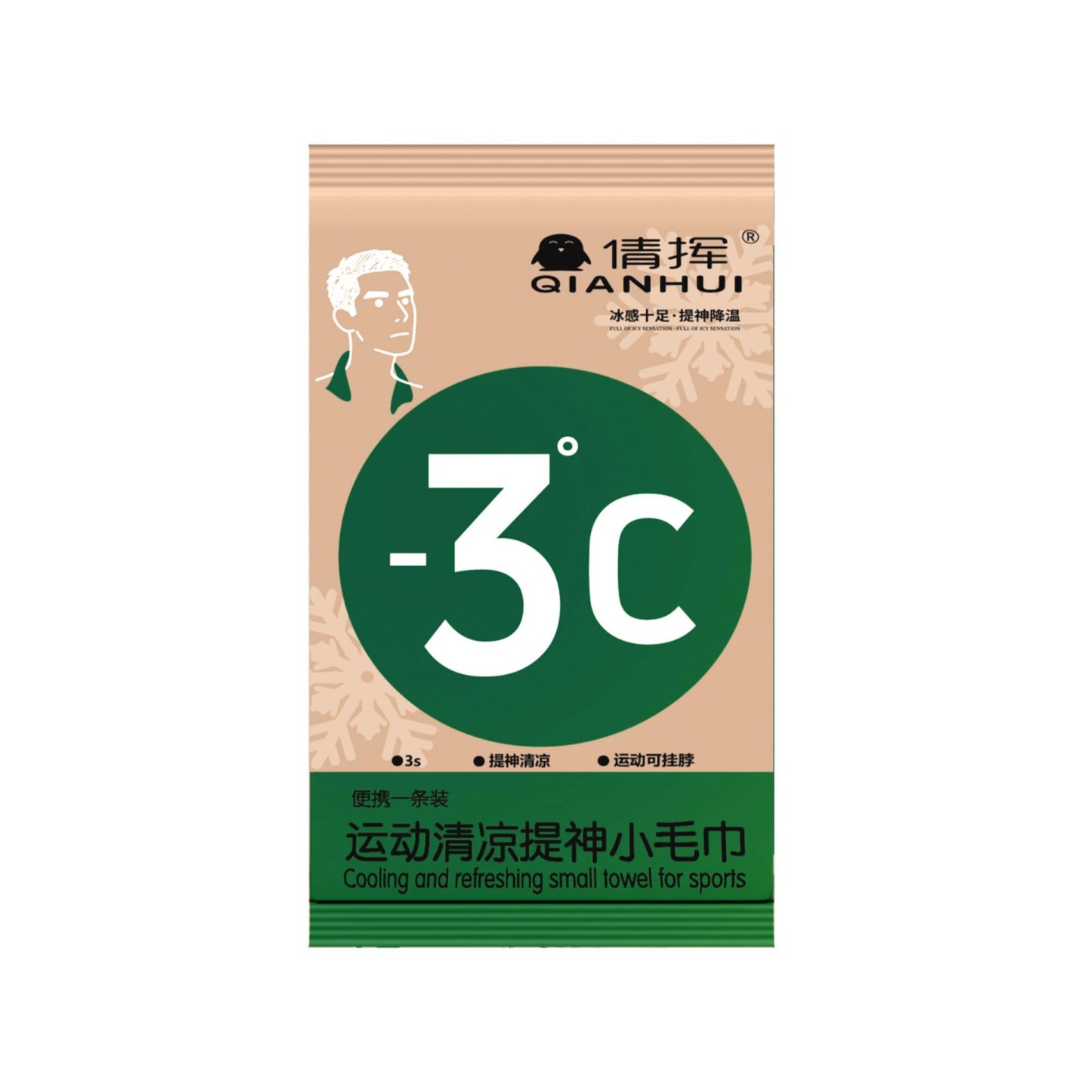 แผ่นเช็ดตัวเย็นสบาย ลดอุณหภูมิ -3.5℃ เย็นนาน 3 ชั่วโมง สูตรสดชื่น ไม่เหนียวเหนอะหนะ สำหรับกิจกรรมกลางแจ้งและออกกำลังกาย