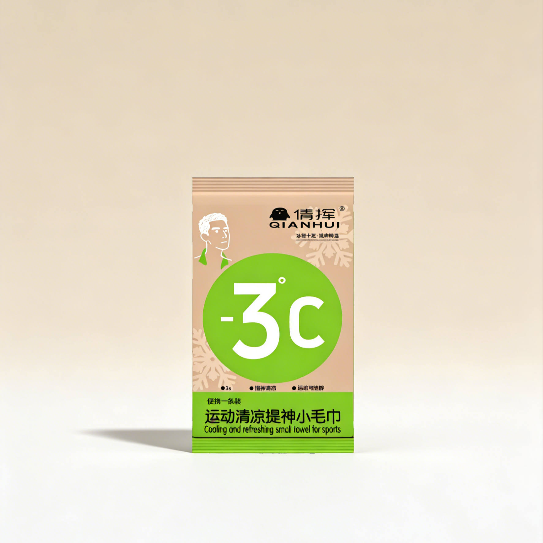 แผ่นเช็ดตัวเย็นสบาย ลดอุณหภูมิ -3.5℃ เย็นนาน 3 ชั่วโมง สูตรสดชื่น ไม่เหนียวเหนอะหนะ สำหรับกิจกรรมกลางแจ้งและออกกำลังกาย