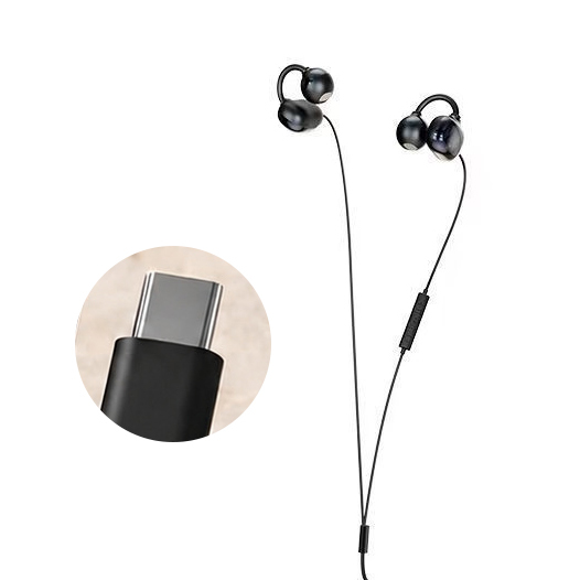 หูฟังมีสายแบบคลิปออน | ใส่สบายไม่เจ็บหู | รองรับ Type-C / Lightning / 3.5mm