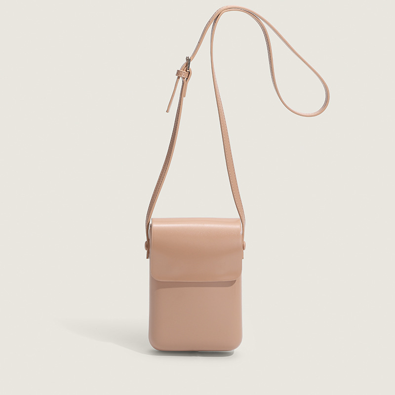 【หนังลูกวัวแบบนำเข้า】กระเป๋าใส่โทรศัพท์มือถือหนังแท้สไตล์วินเทจ