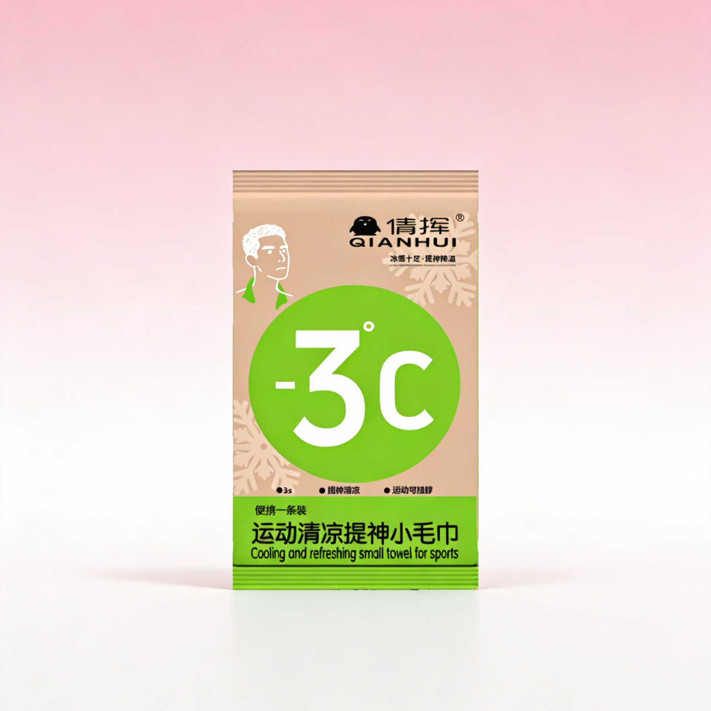 แผ่นเช็ดตัวเย็นสบาย ลดอุณหภูมิ -3.5℃ เย็นนาน 3 ชั่วโมง สูตรสดชื่น ไม่เหนียวเหนอะหนะ สำหรับกิจกรรมกลางแจ้งและออกกำลังกาย