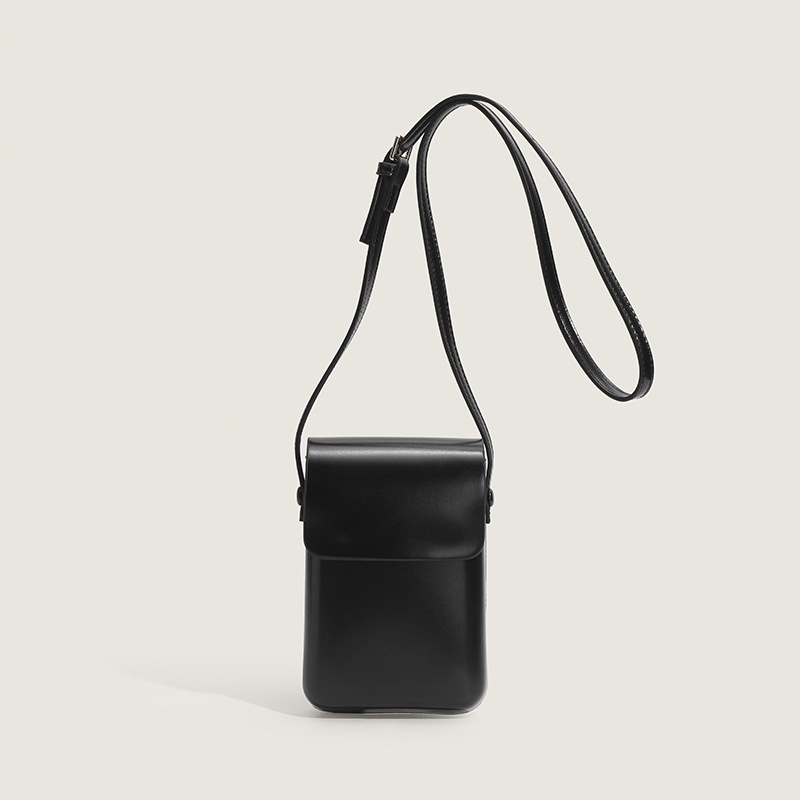 【หนังลูกวัวแบบนำเข้า】กระเป๋าใส่โทรศัพท์มือถือหนังแท้สไตล์วินเทจ