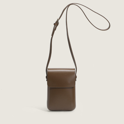 【หนังลูกวัวแบบนำเข้า】กระเป๋าใส่โทรศัพท์มือถือหนังแท้สไตล์วินเทจ