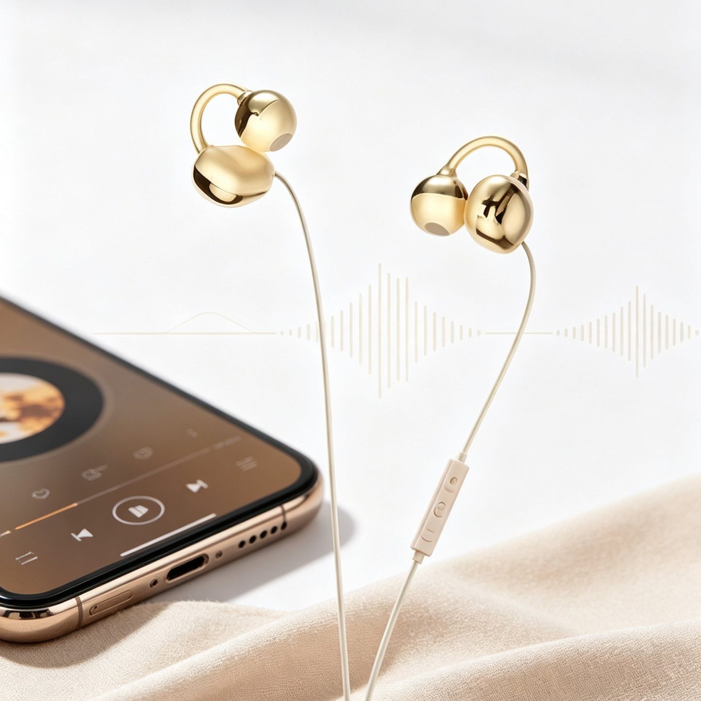 หูฟังมีสายแบบคลิปออน | ใส่สบายไม่เจ็บหู | รองรับ Type-C / Lightning / 3.5mm