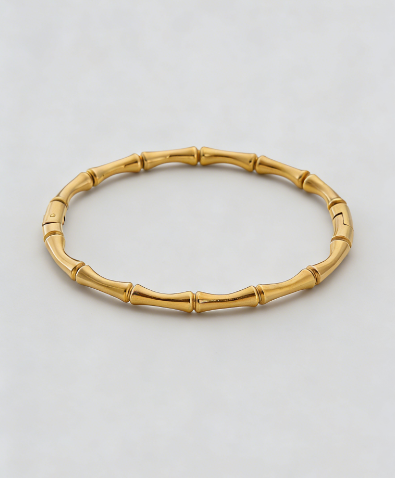 กำไลข้อไม้ไผ่สีทอง "นพเก้า" - เครื่องประดับเสริมพลังบวก ปรับสมดุลชีวิตและดึงดูดความมั่งคั่ง