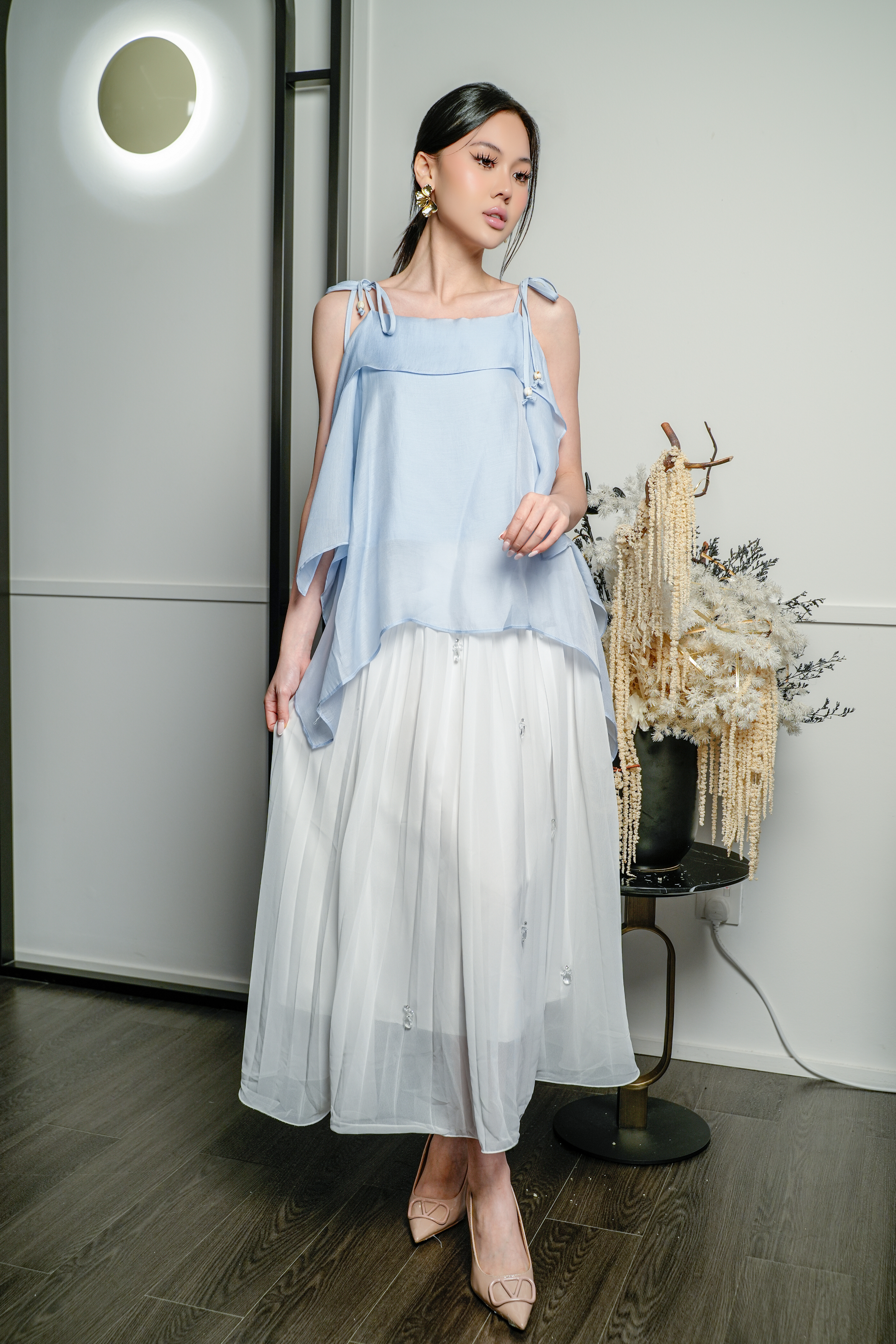 Soft Mist Handkerchief Top MC2171