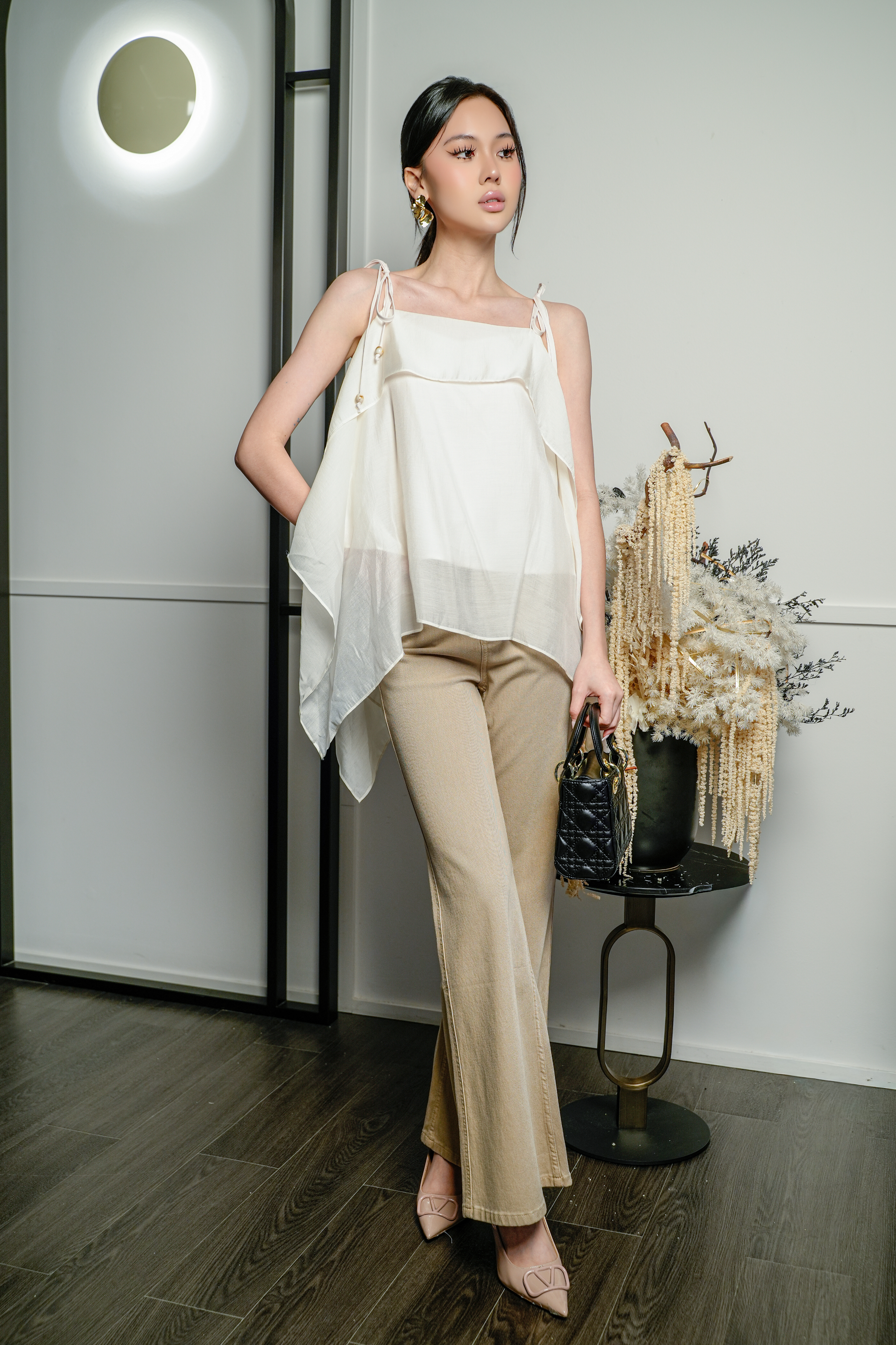 Soft Mist Handkerchief Top MC2171