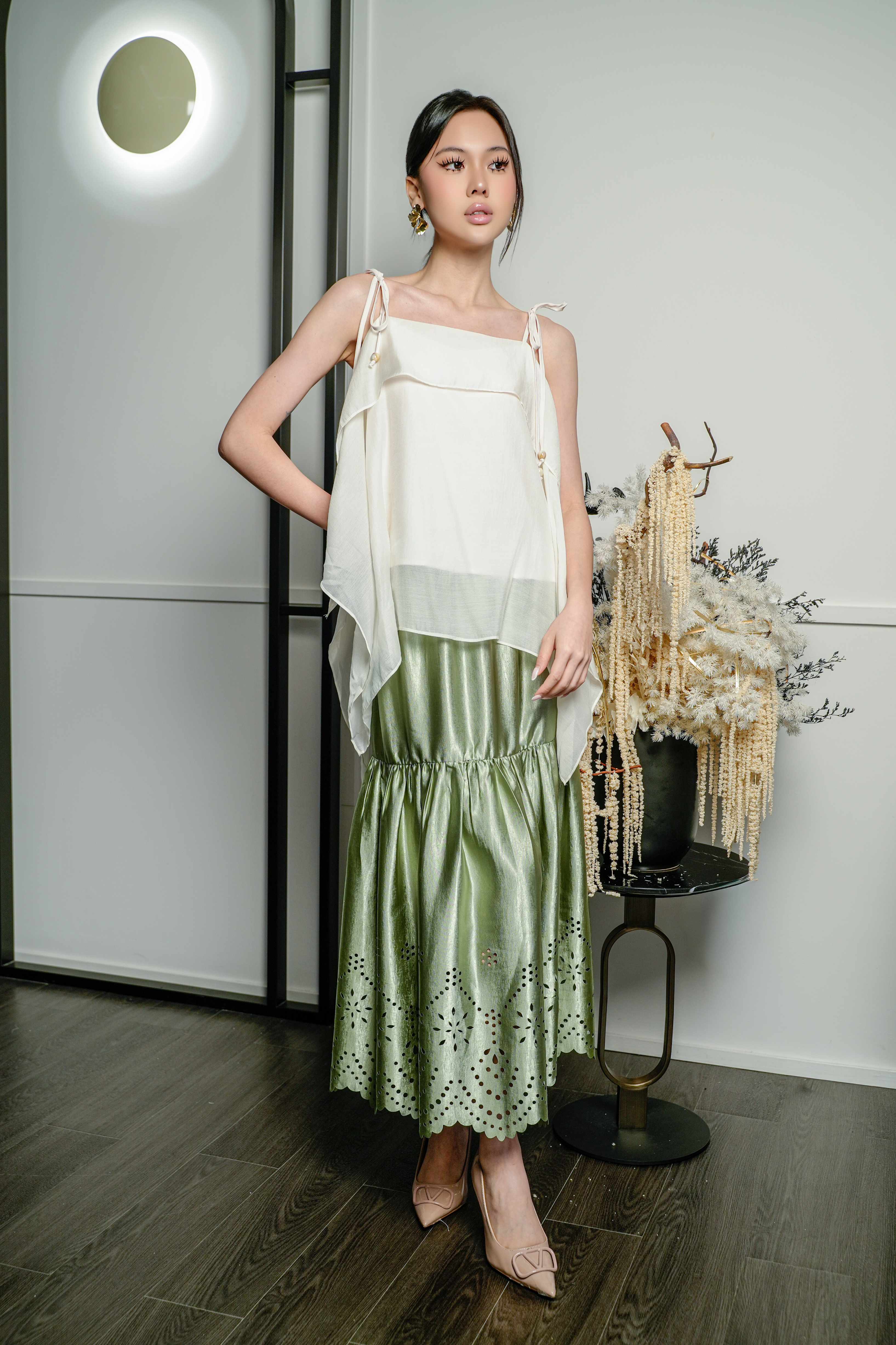 Soft Mist Handkerchief Top MC2171