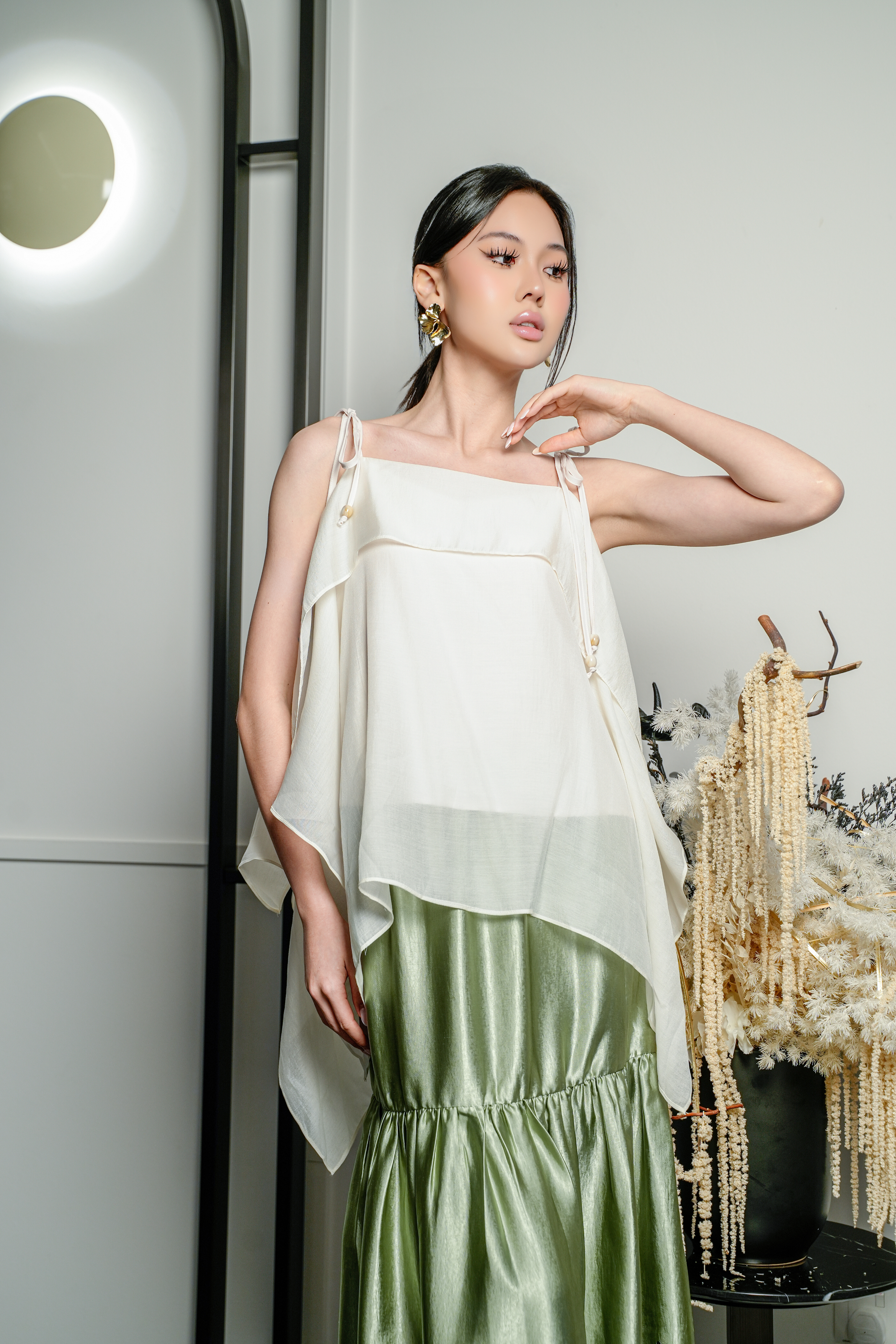 Soft Mist Handkerchief Top MC2171