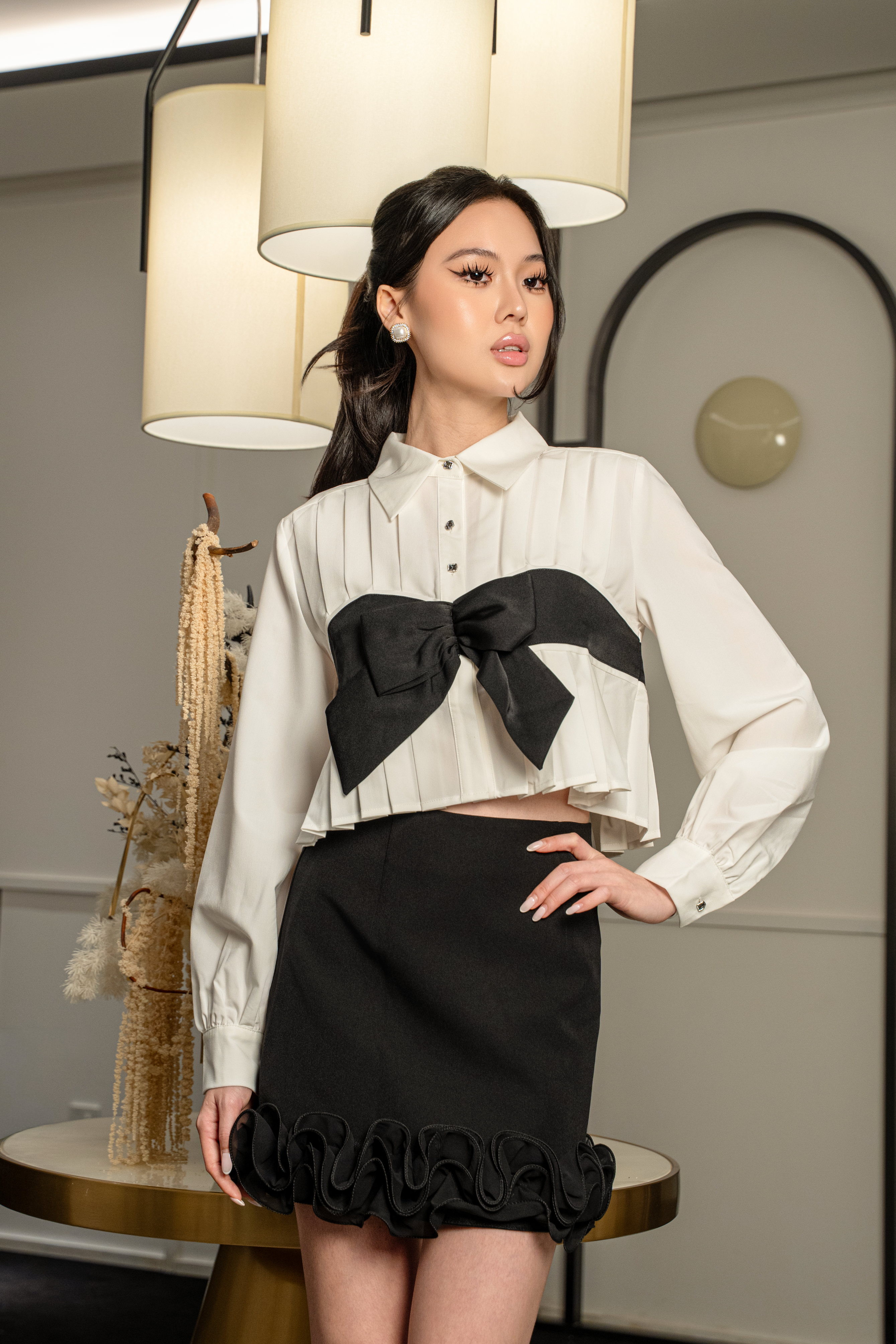 Rose Hem Mini Skirt MC2153