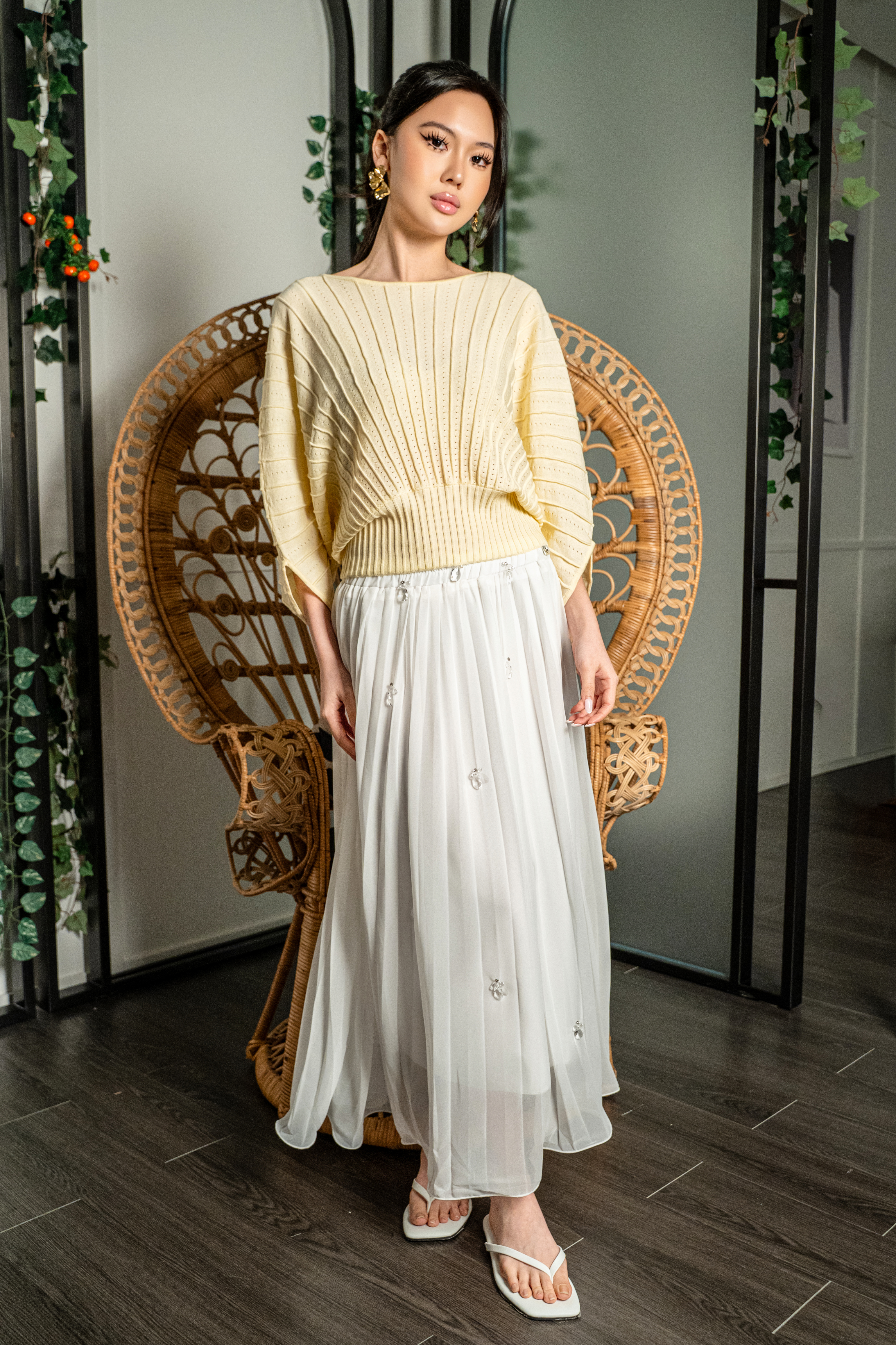Sheer Knit Cardigan Top MC2154
