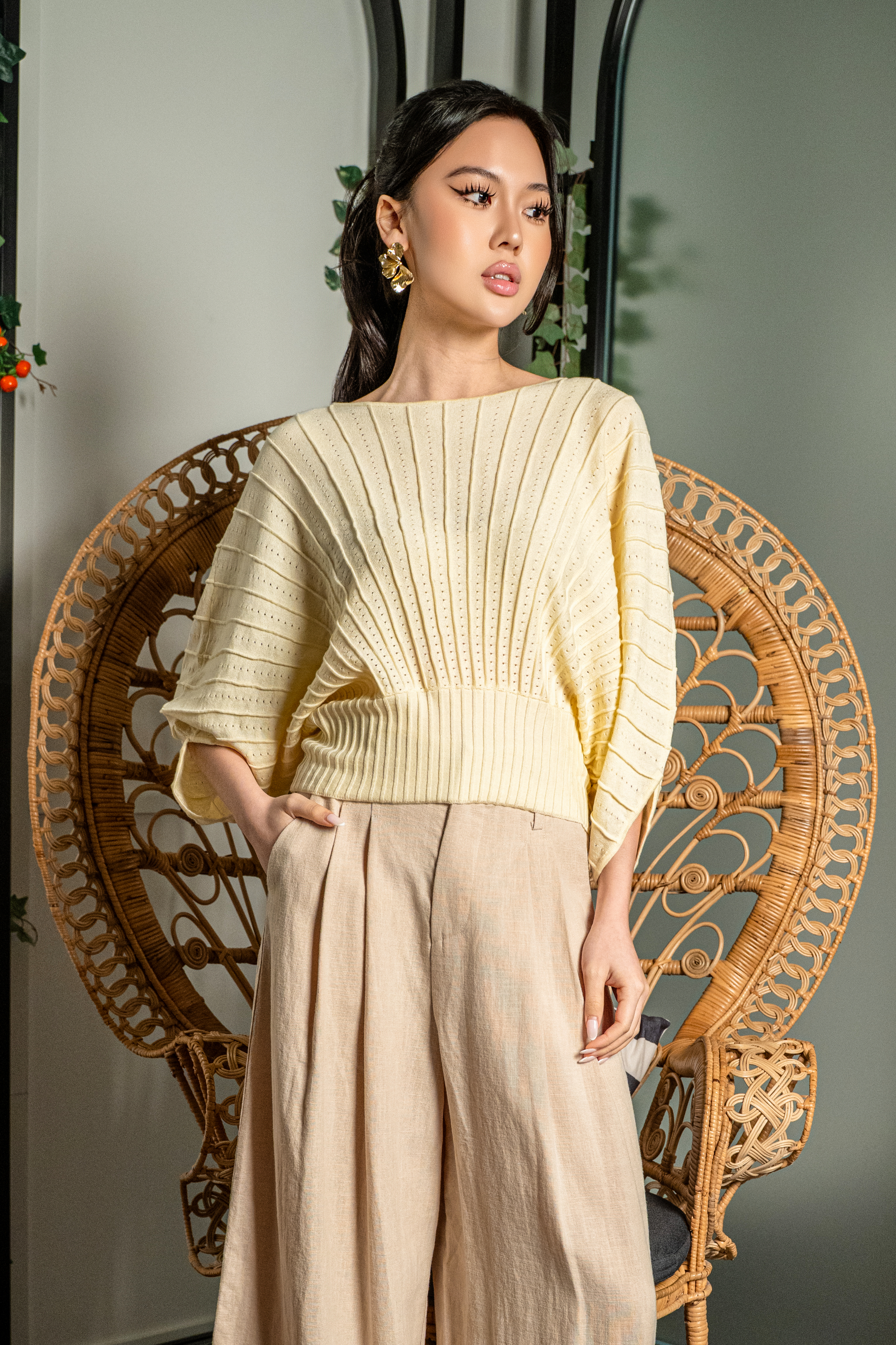 Sheer Knit Cardigan Top MC2154