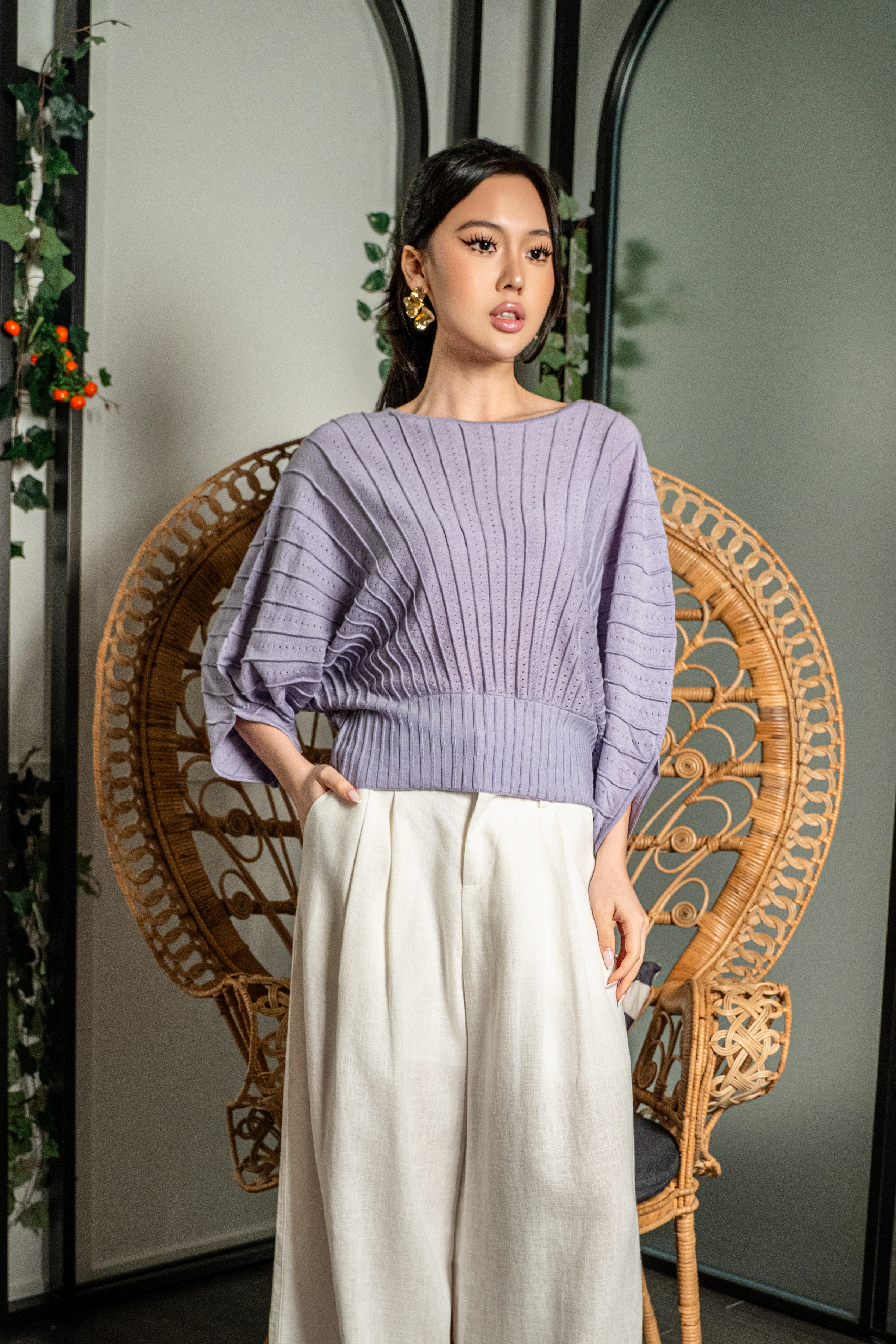 Sheer Knit Cardigan Top MC2154