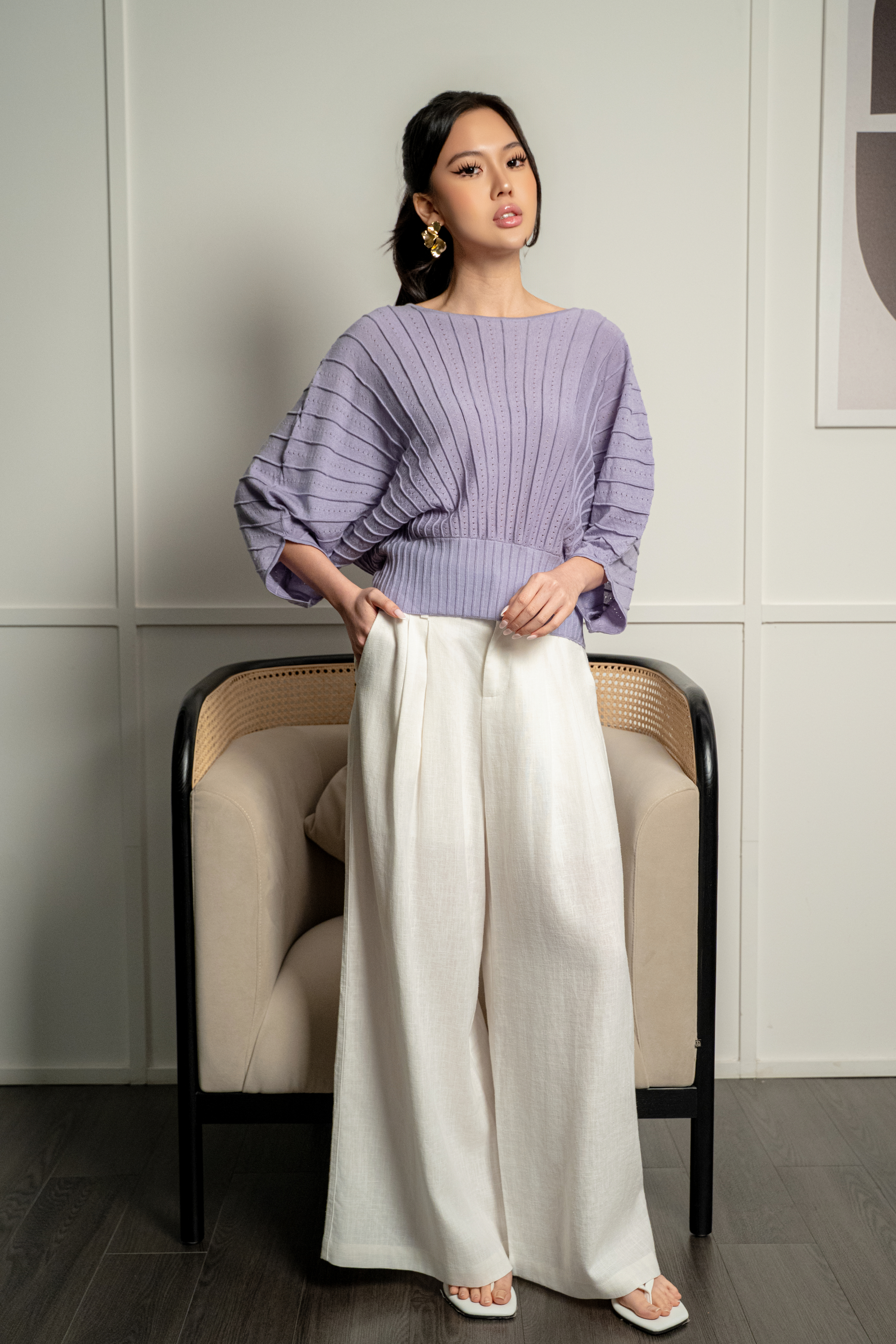 Sheer Knit Cardigan Top MC2154