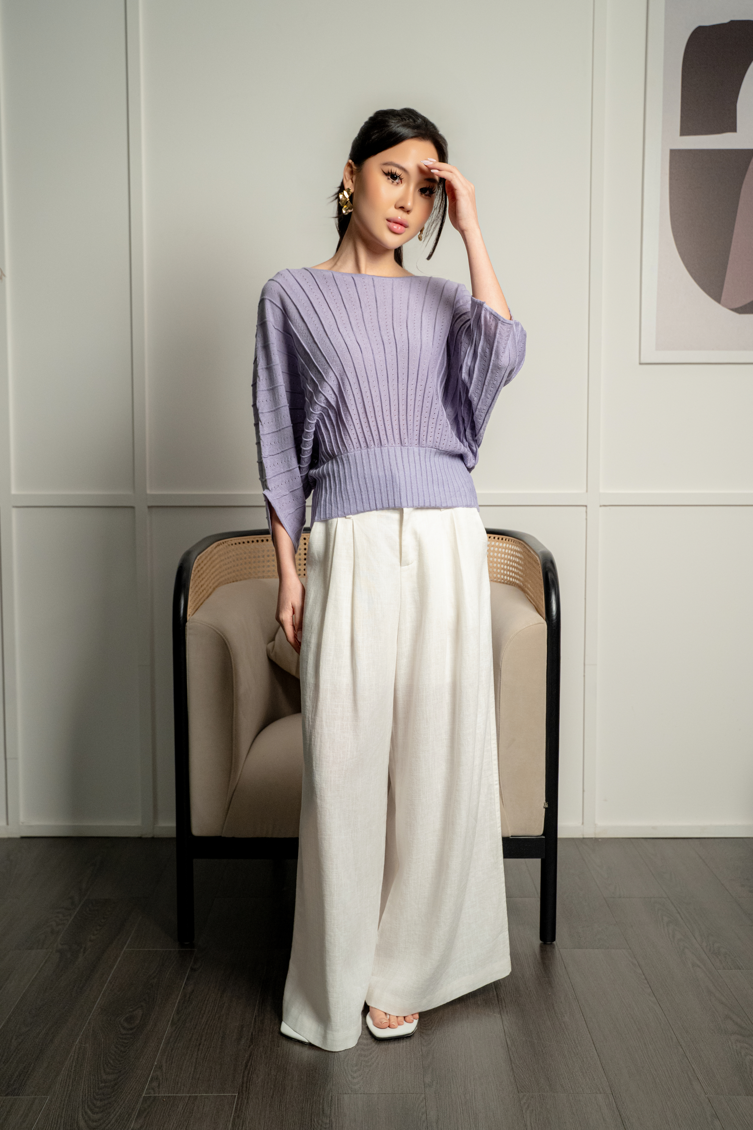 Sheer Knit Cardigan Top MC2154