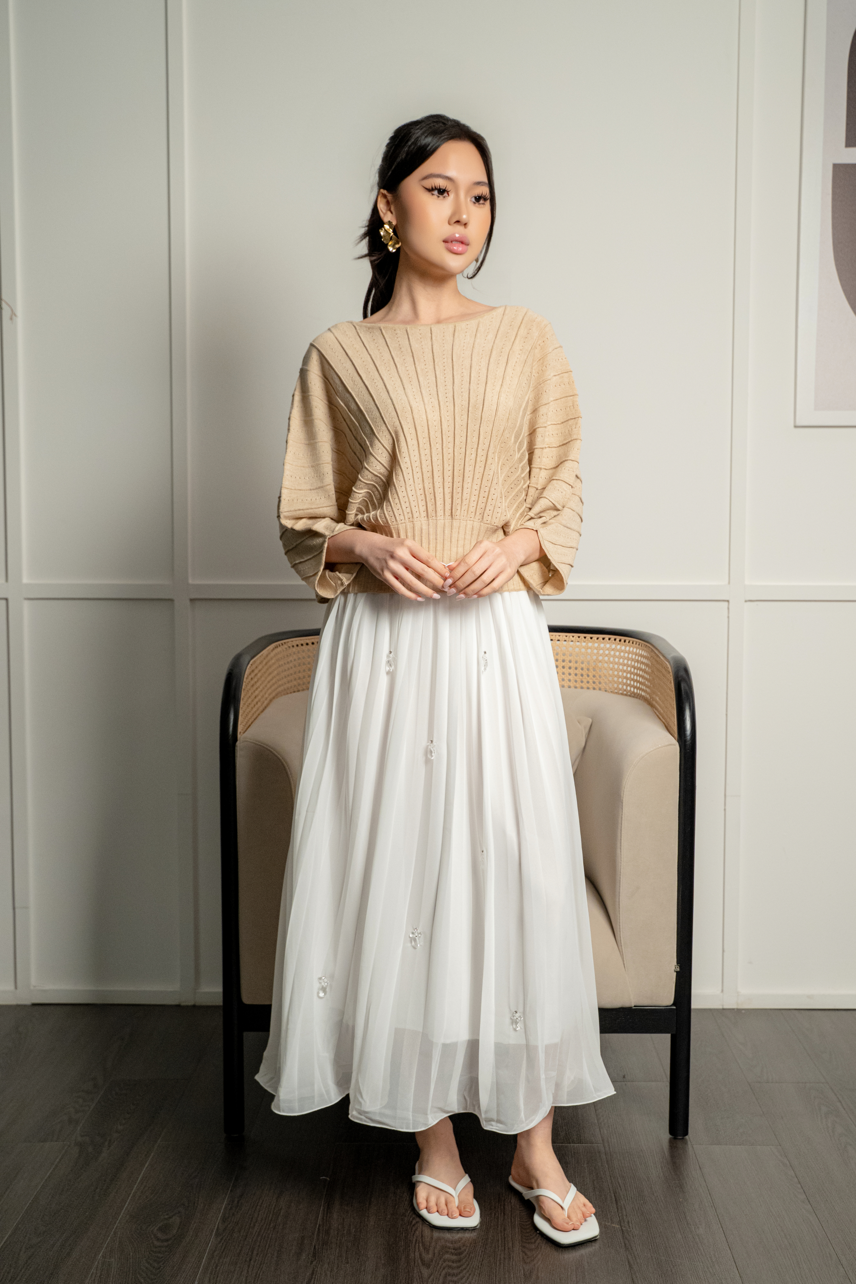 Sheer Knit Cardigan Top MC2154