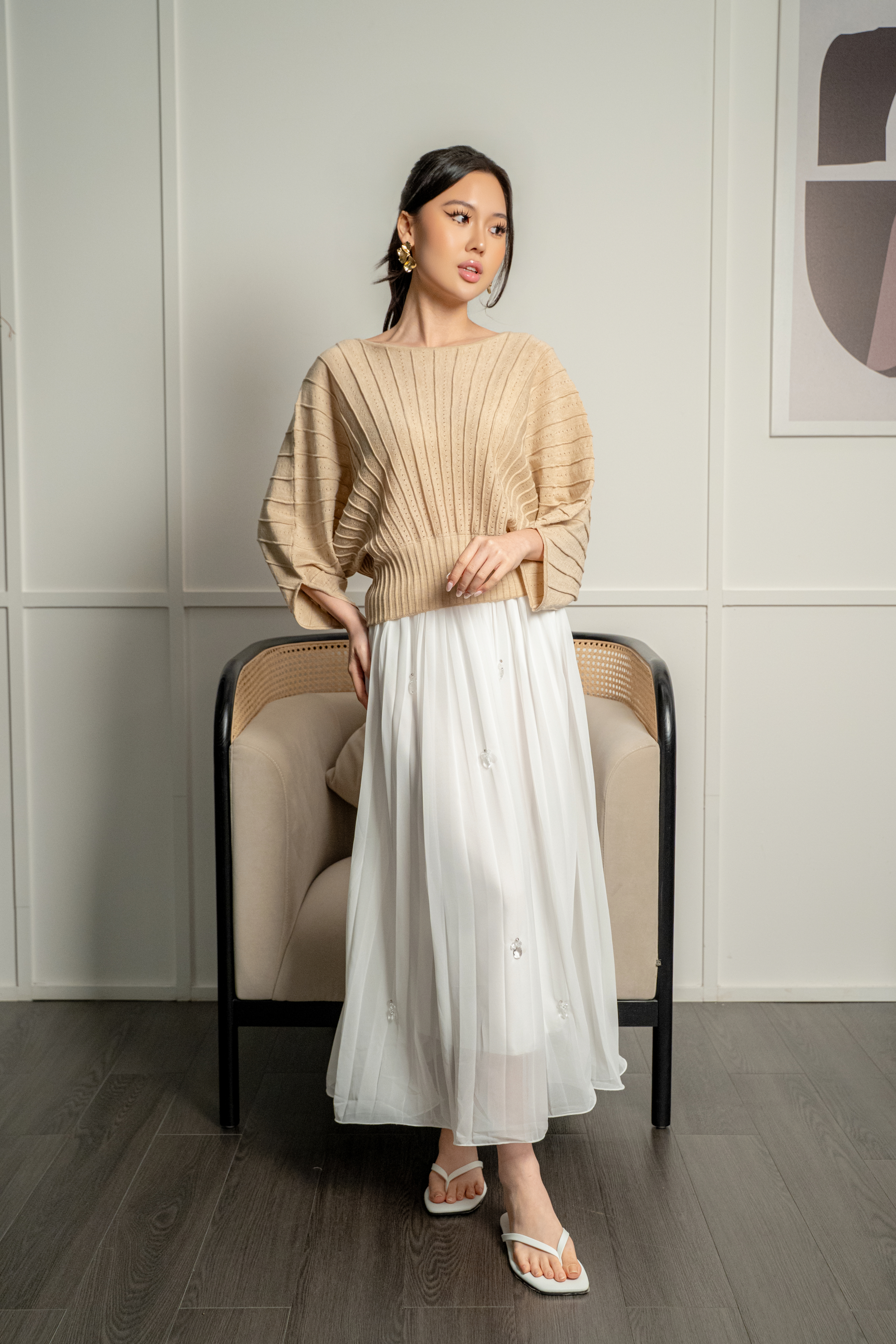 Sheer Knit Cardigan Top MC2154