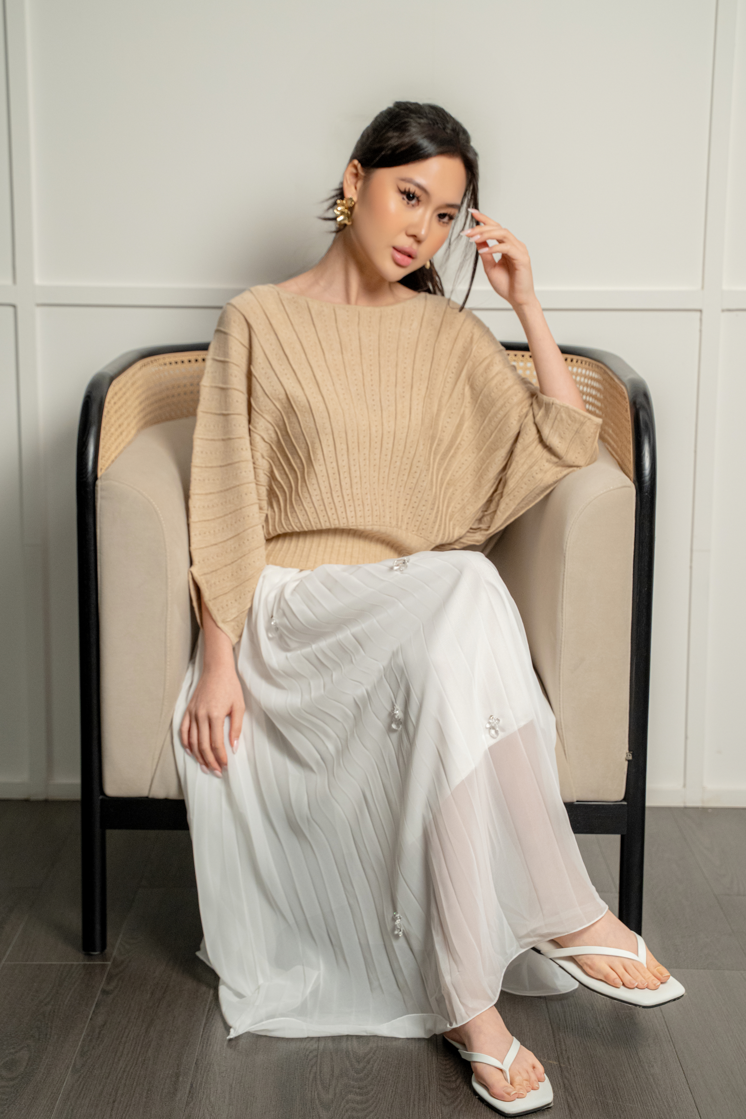 Sheer Knit Cardigan Top MC2154