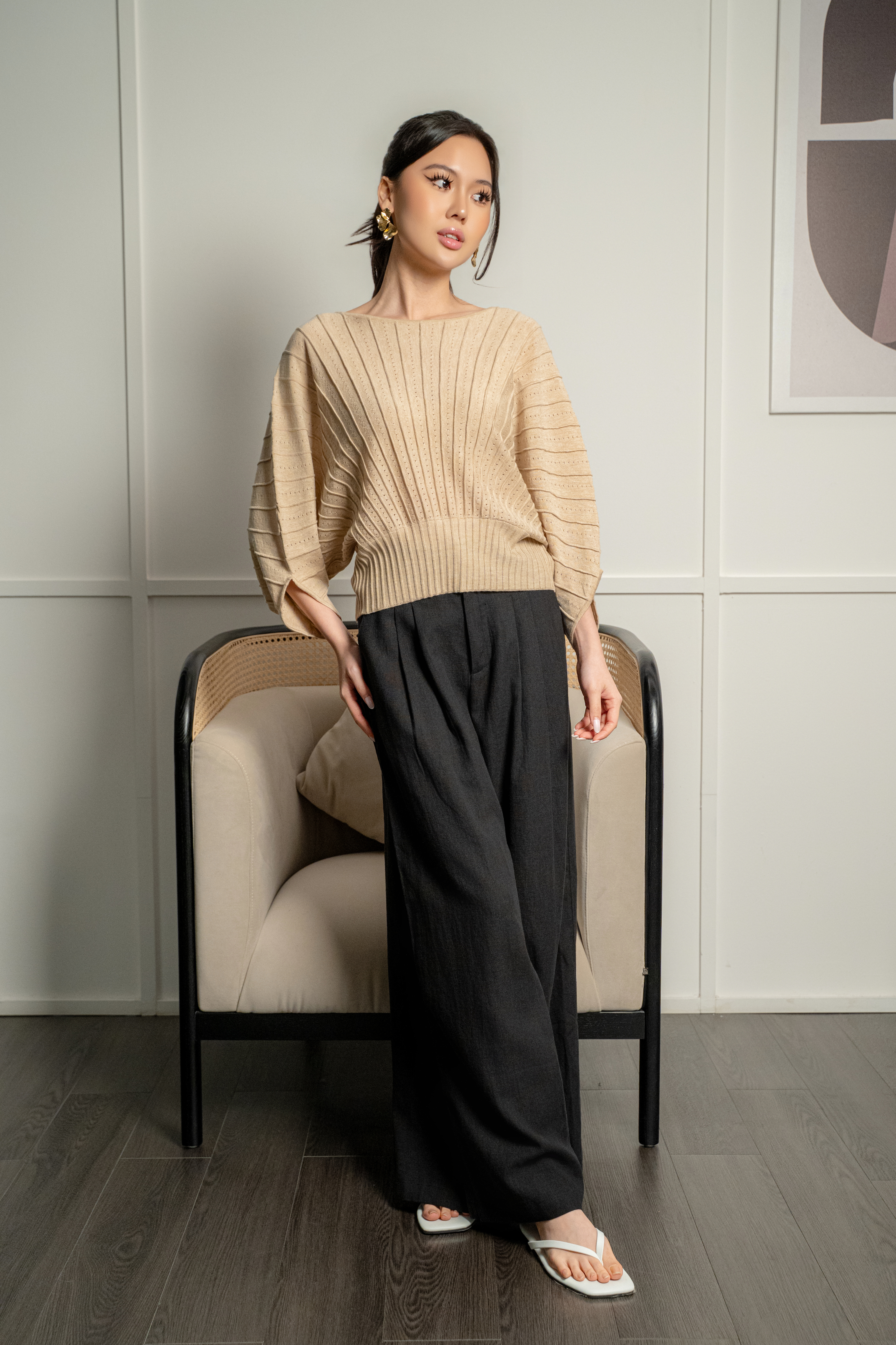 Sheer Knit Cardigan Top MC2154