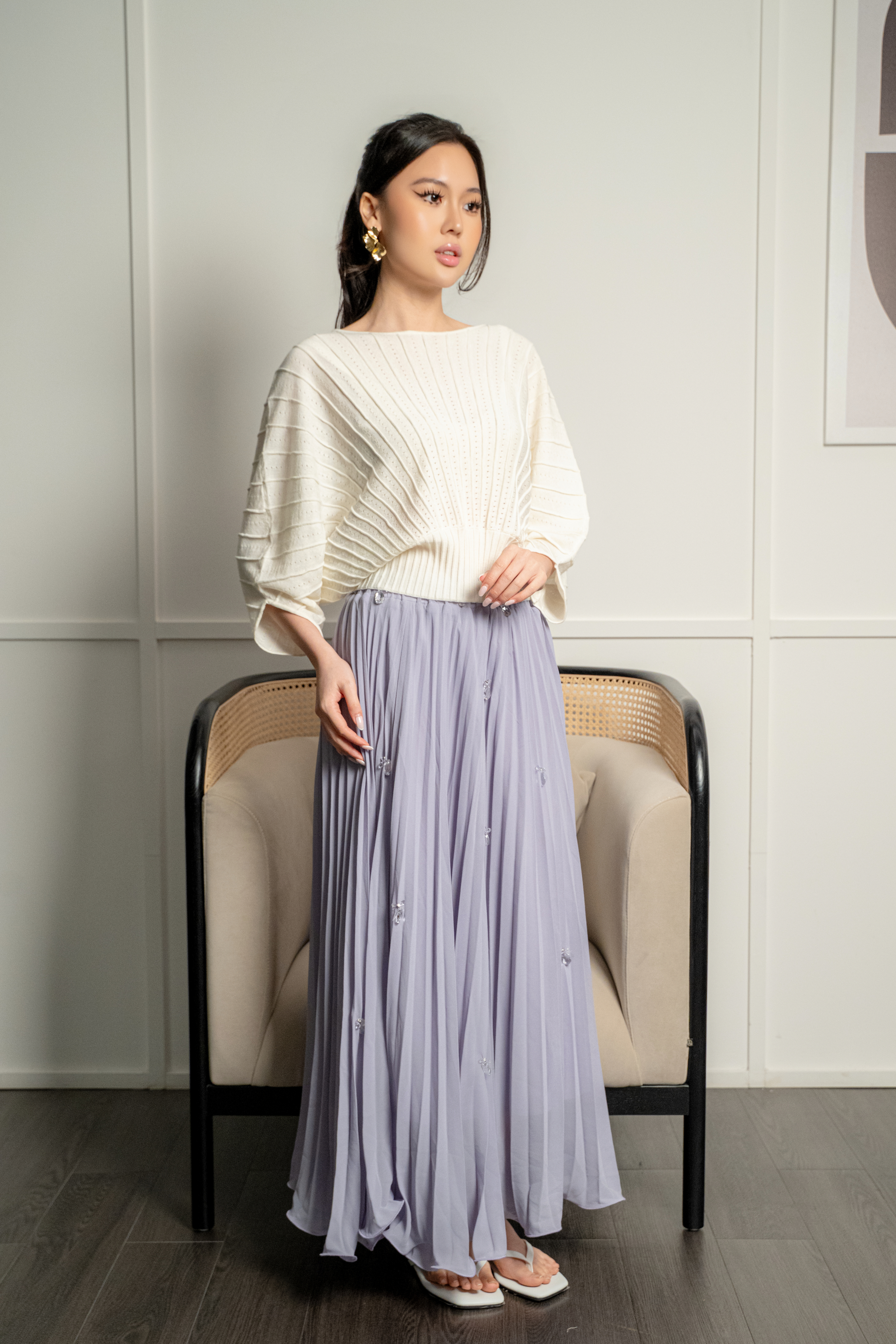 Sheer Knit Cardigan Top MC2154