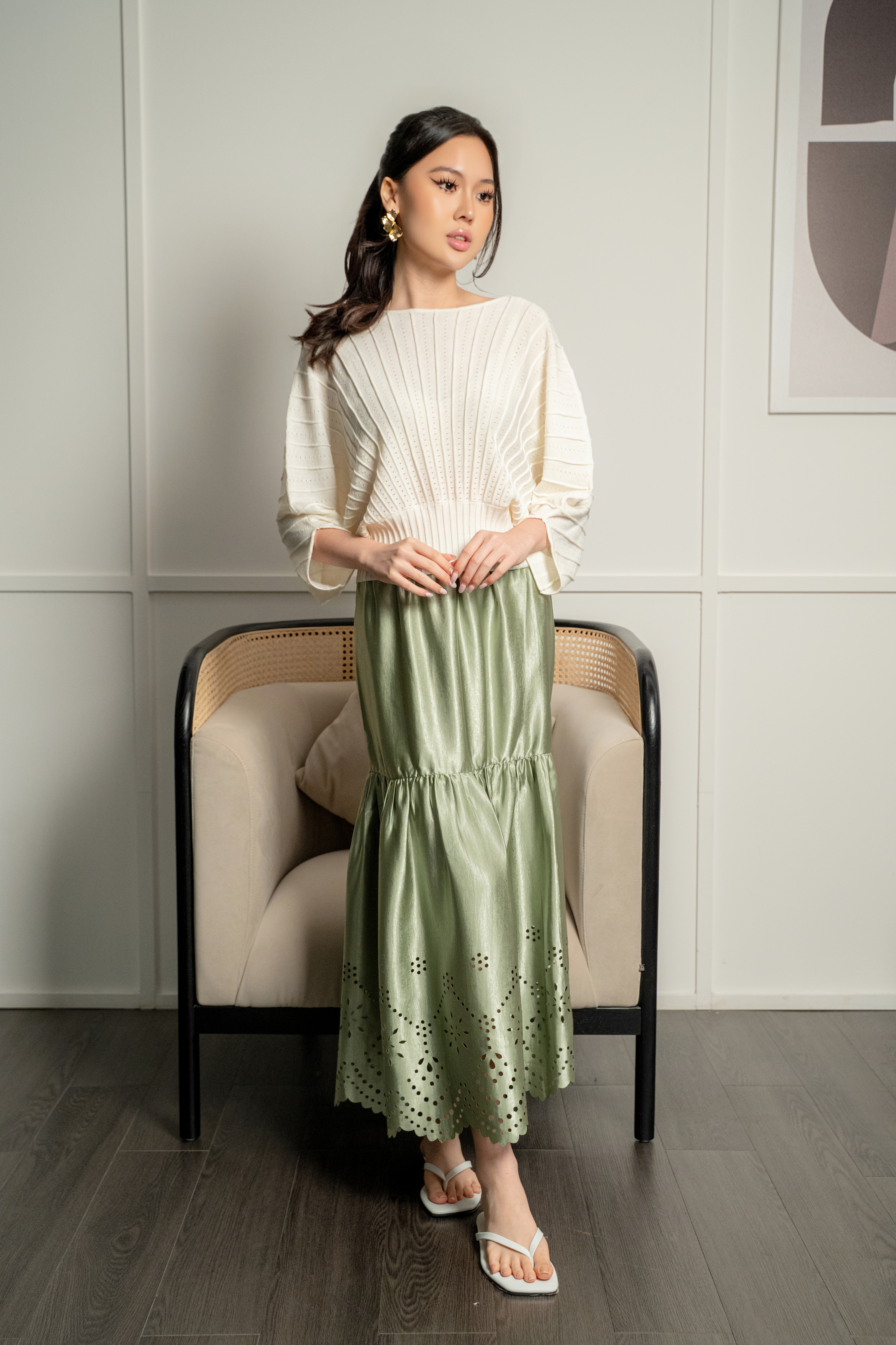Sheer Knit Cardigan Top MC2154