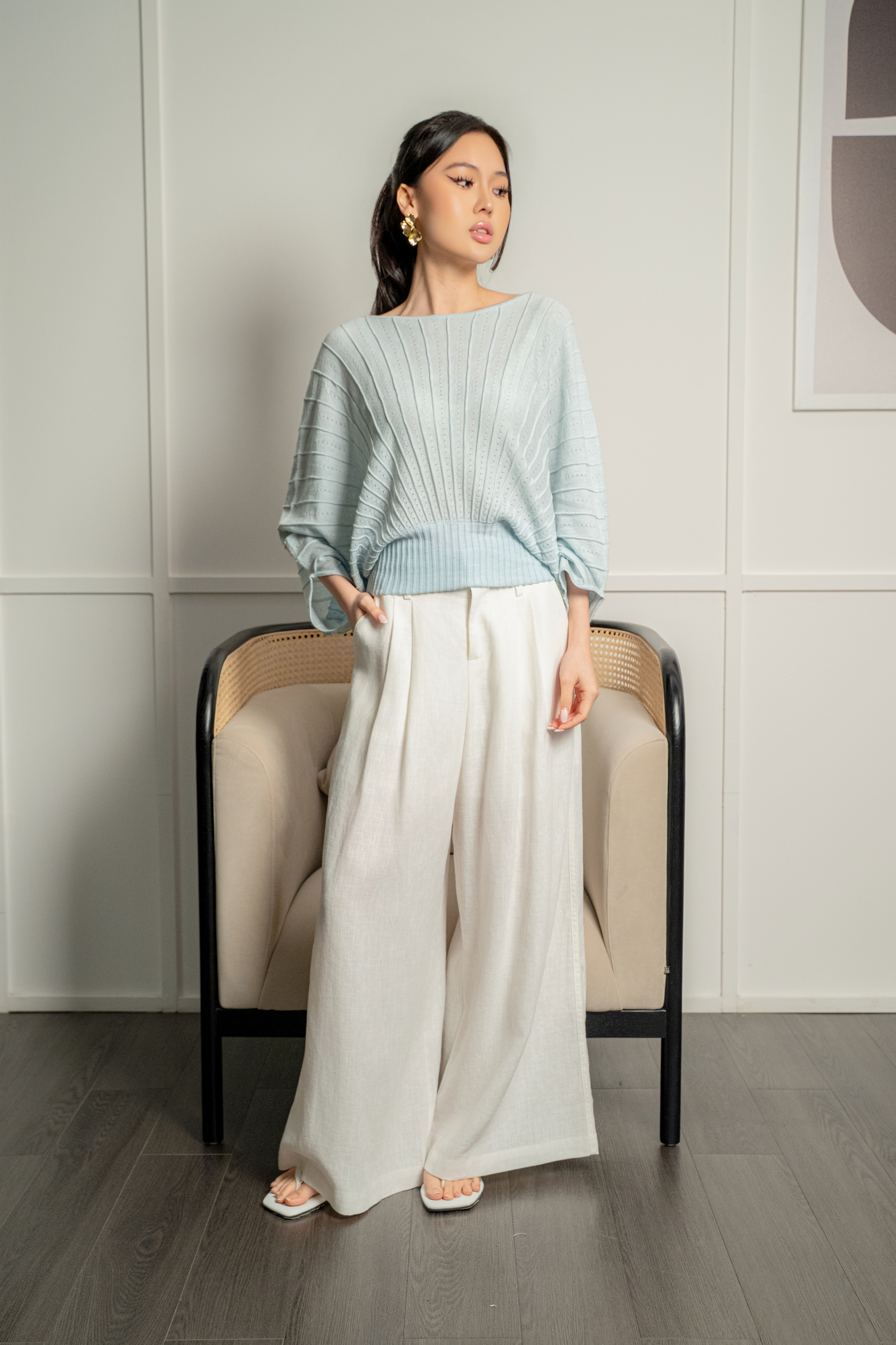 Sheer Knit Cardigan Top MC2154