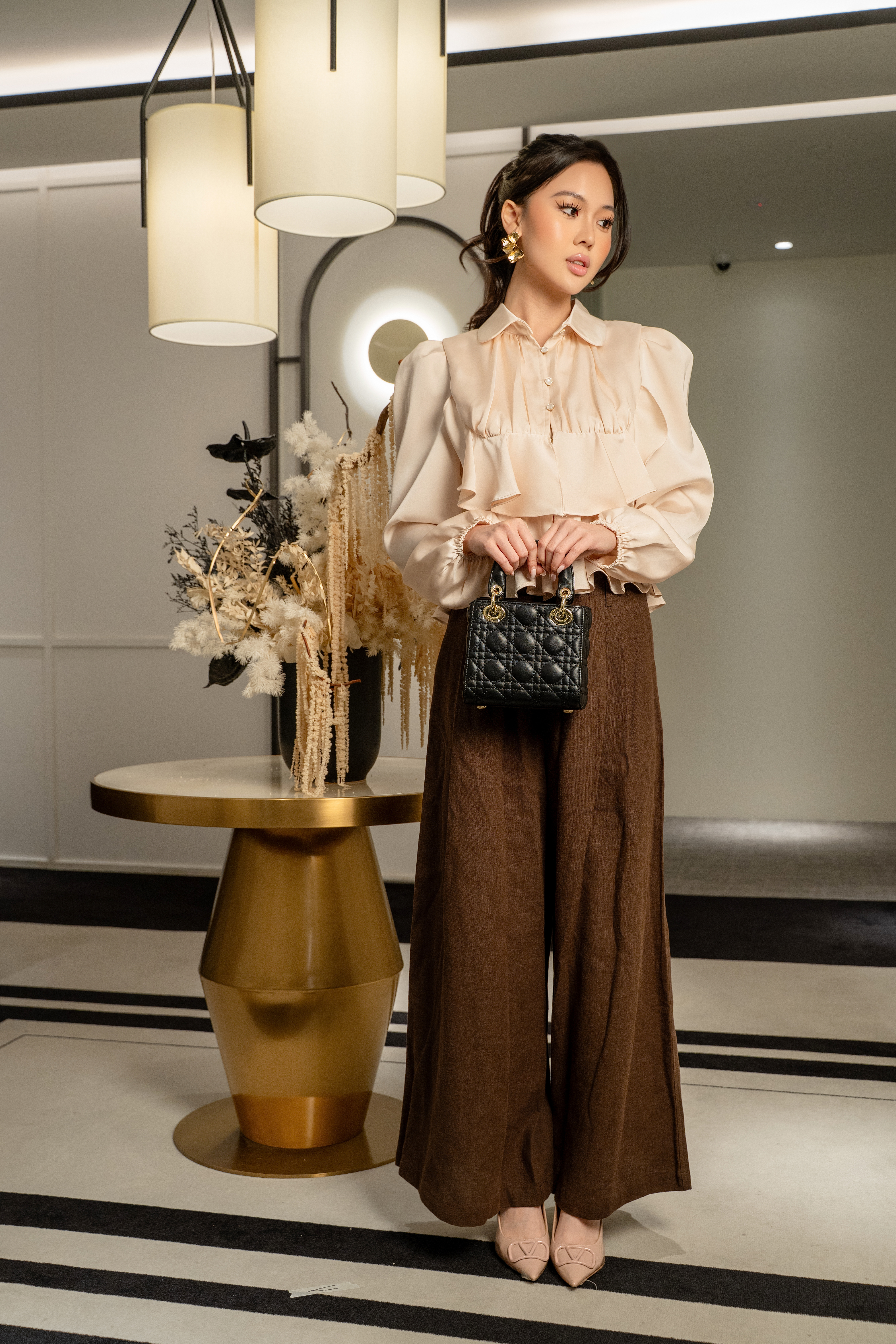 Soft Ruffle Button Blouse MC2152