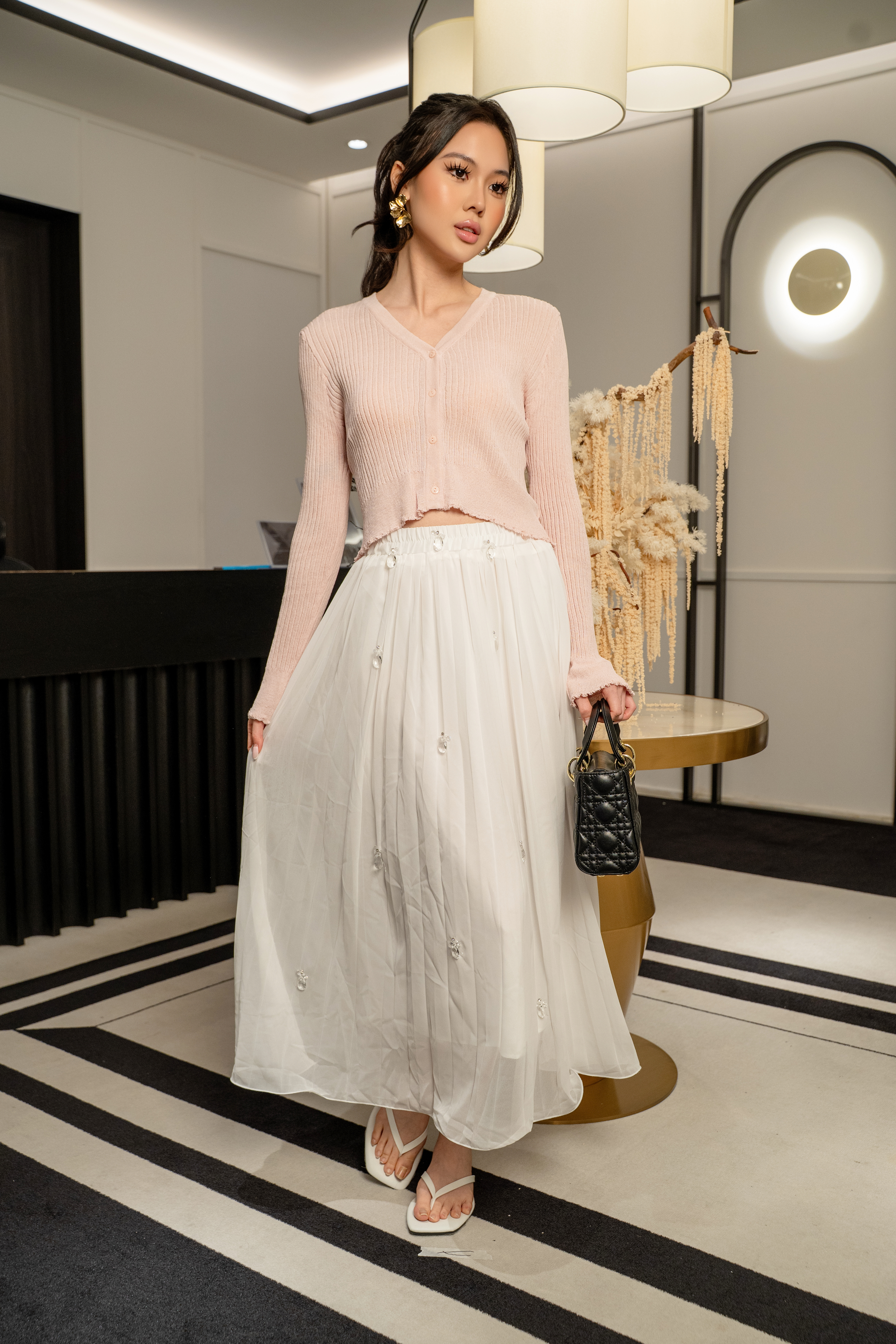 Flow Pleated Maxi Skirt MC2160